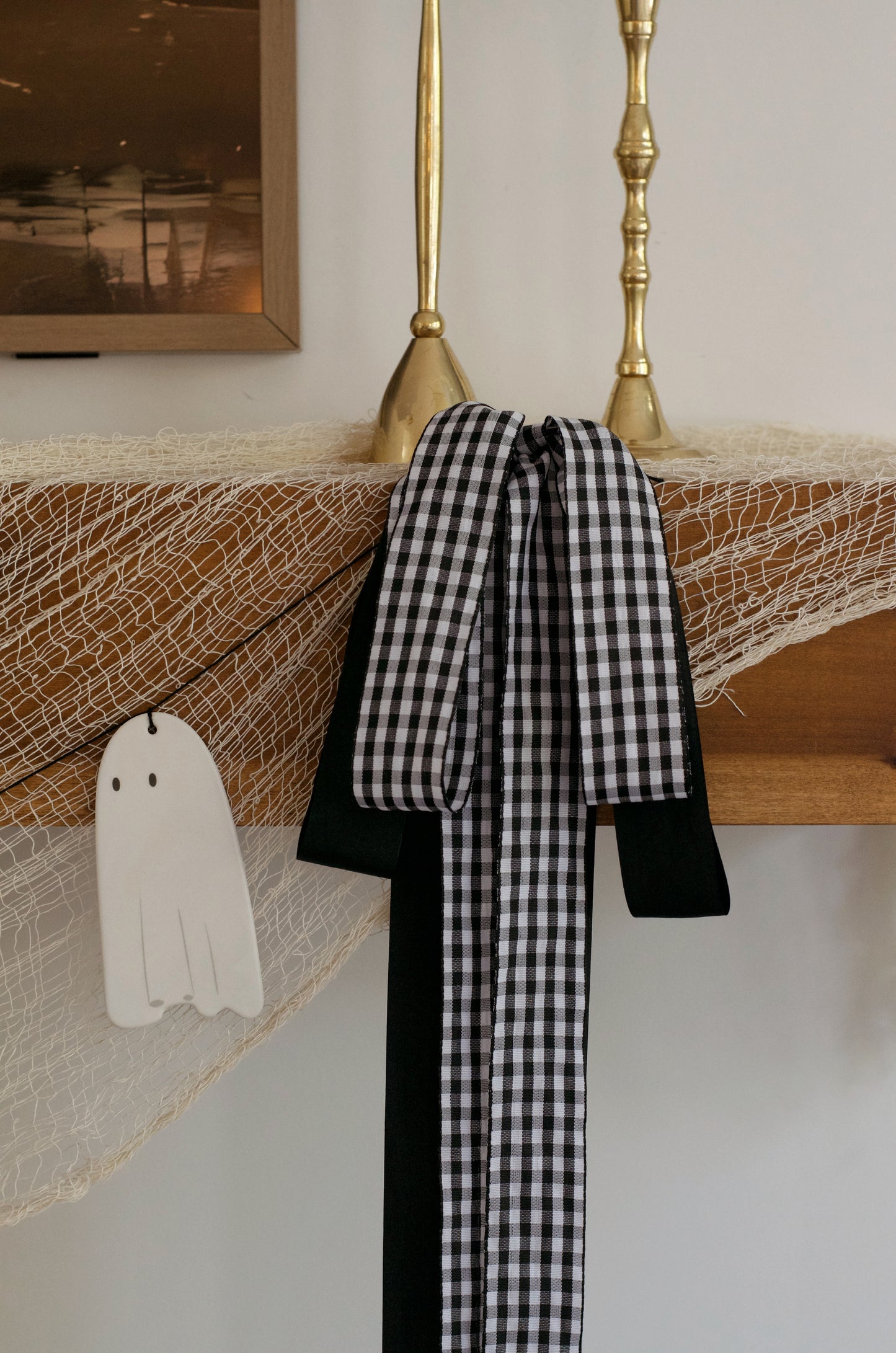 Black Gingham Double Bow Kit