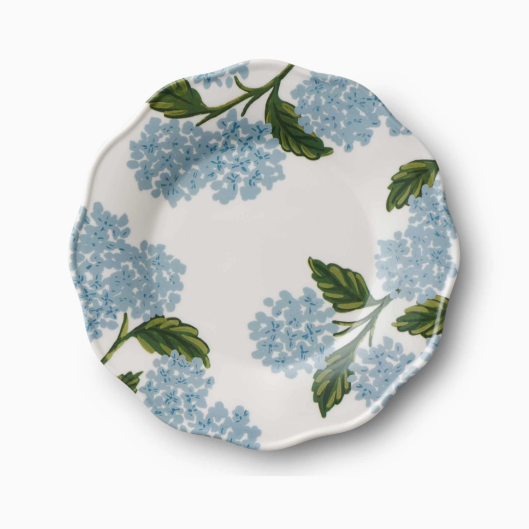 Hydrangea Melamine Dessert / Salad Plates (Set of 4)