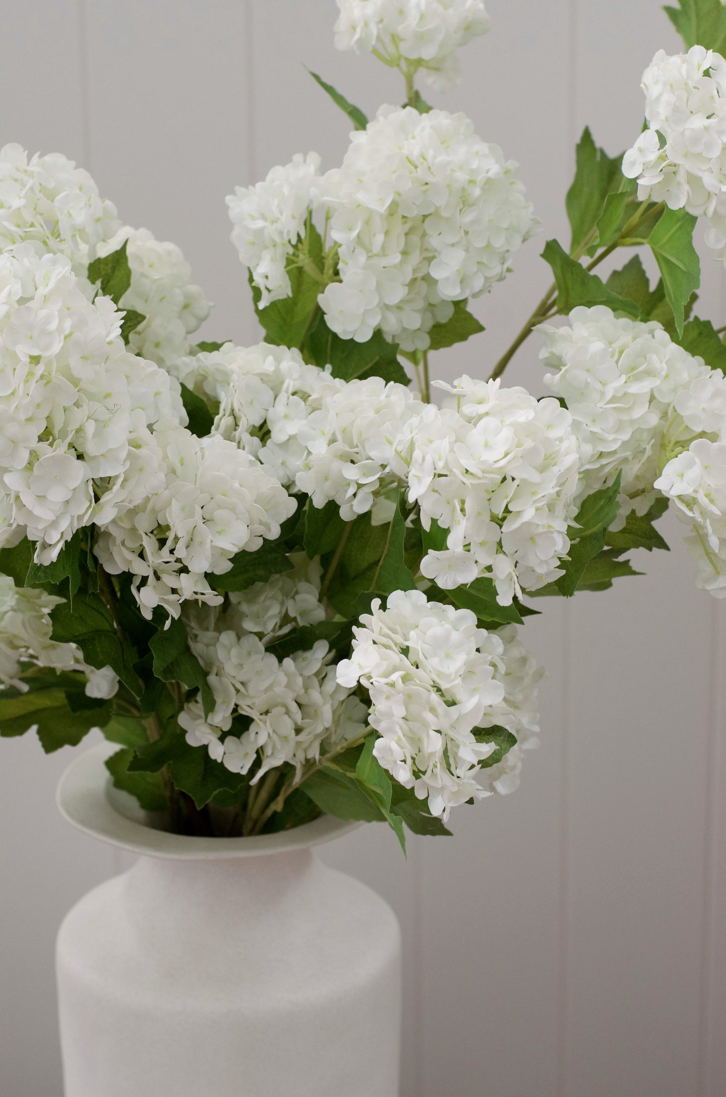 Real Touch White Viburnum Hydrangea Stems 33” (Set of 3 or 6)