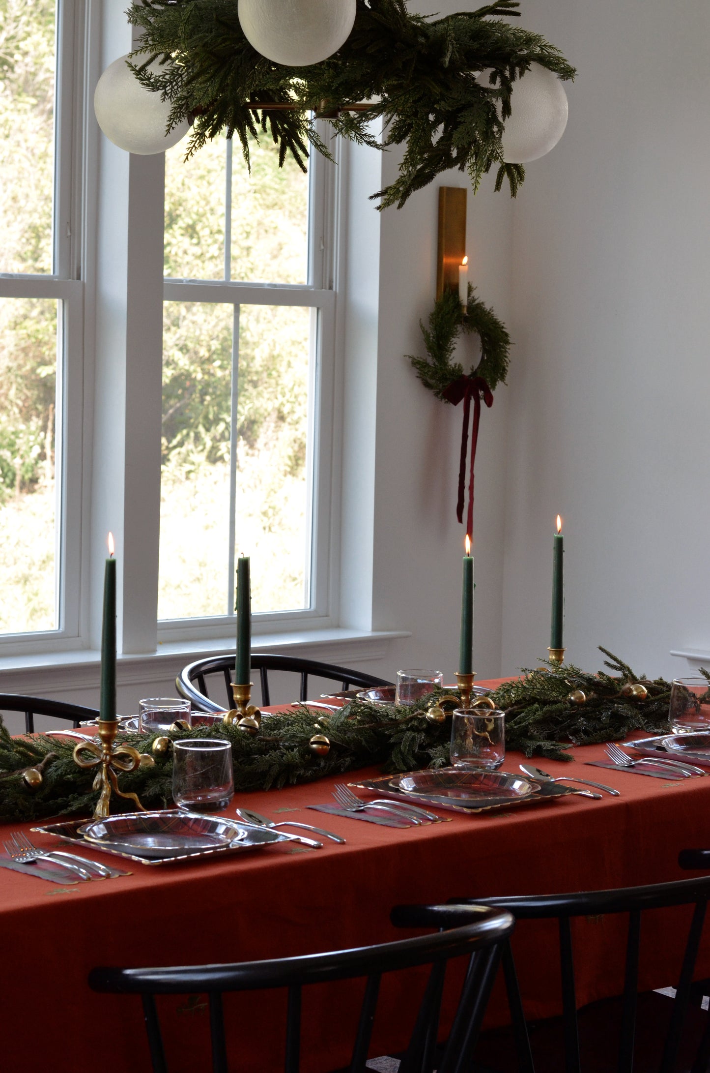 Burnt Red & Fleur Tablecloth