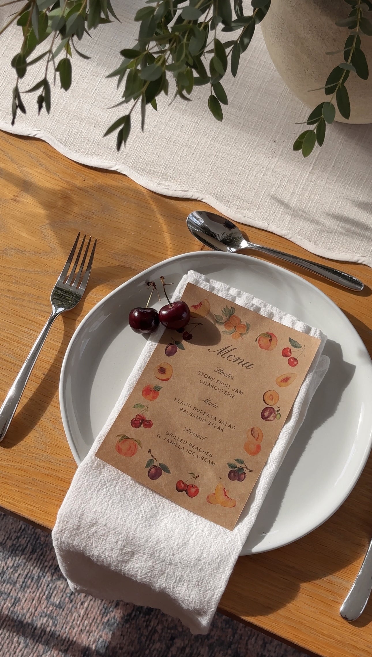 Fruit Menu Card (Printable Template)