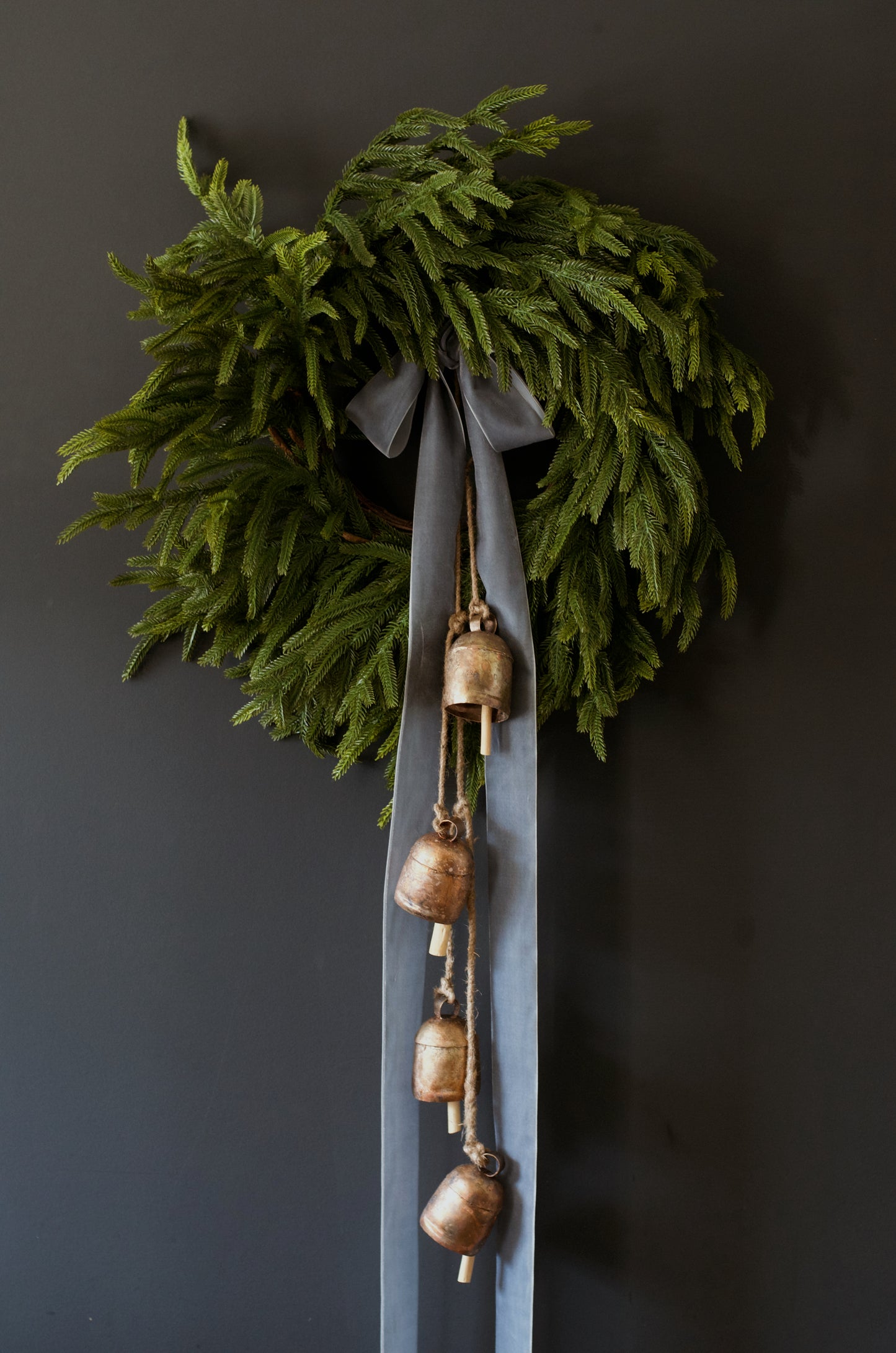 Hanging Vintage Copper Bell Cluster