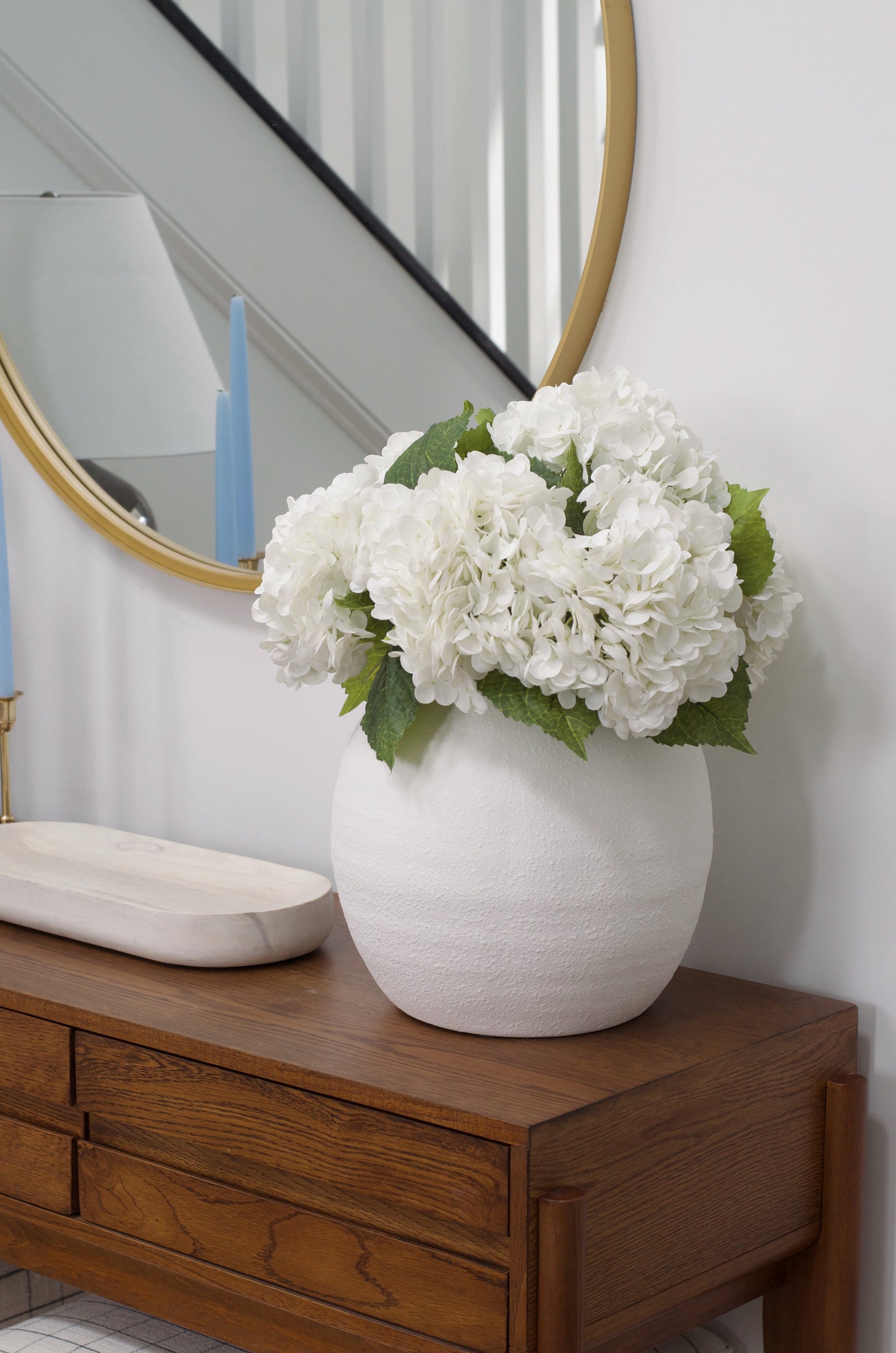 Real Touch Faux Hydrangea Stem 19” (Set of 3 or 6)