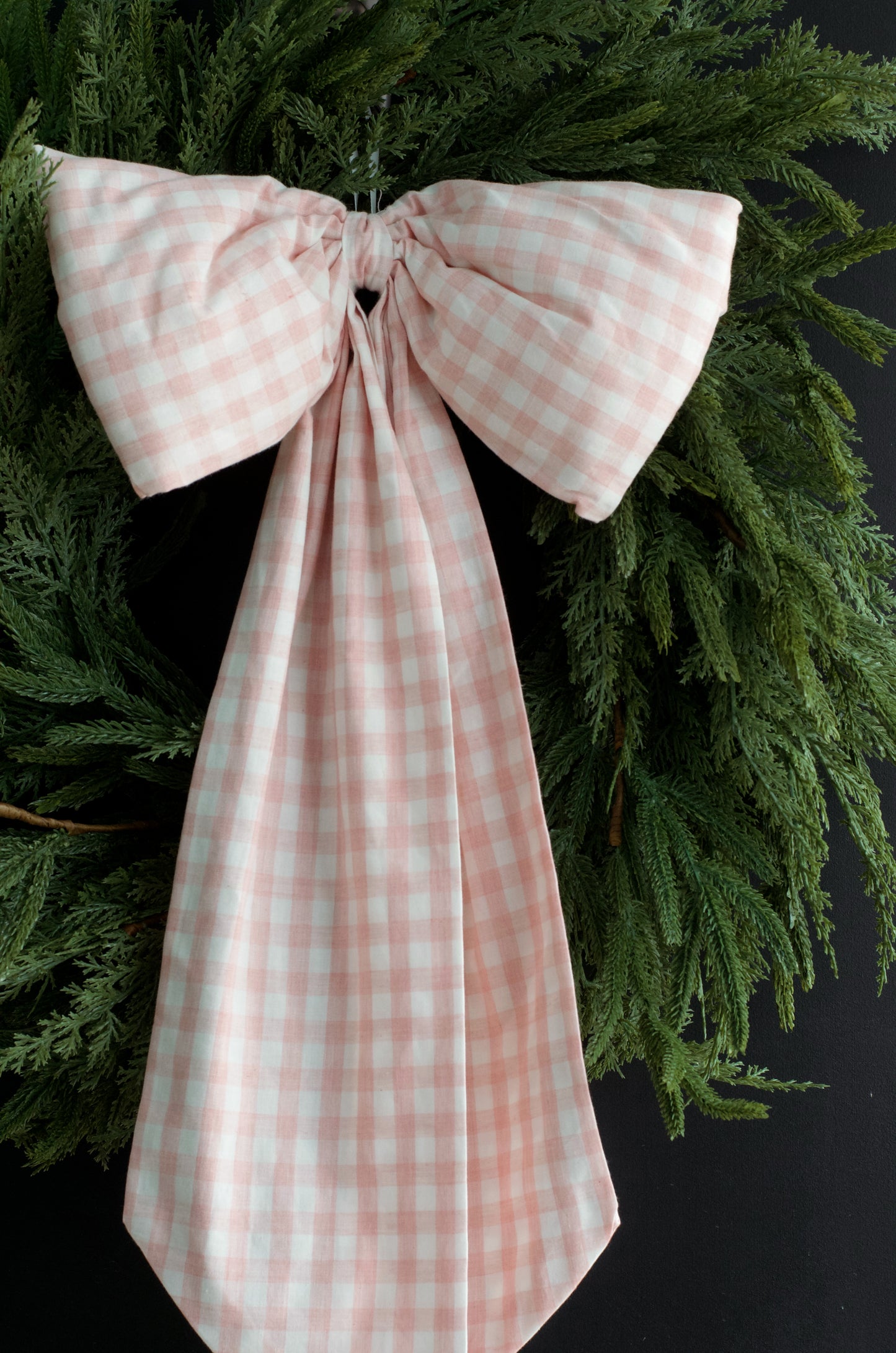 Large Pink Gingham Bow