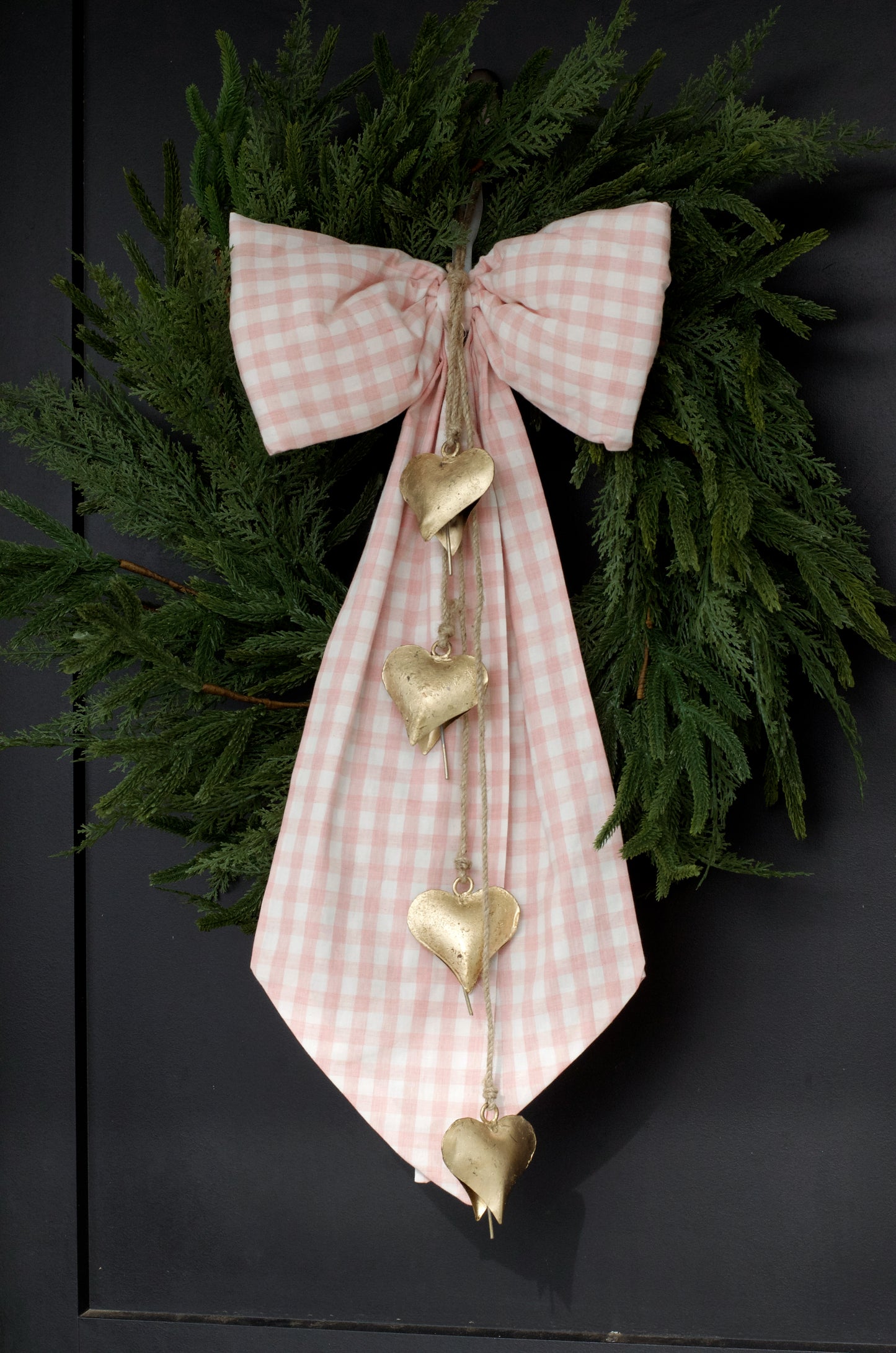 Gold Hanging Heart Bells