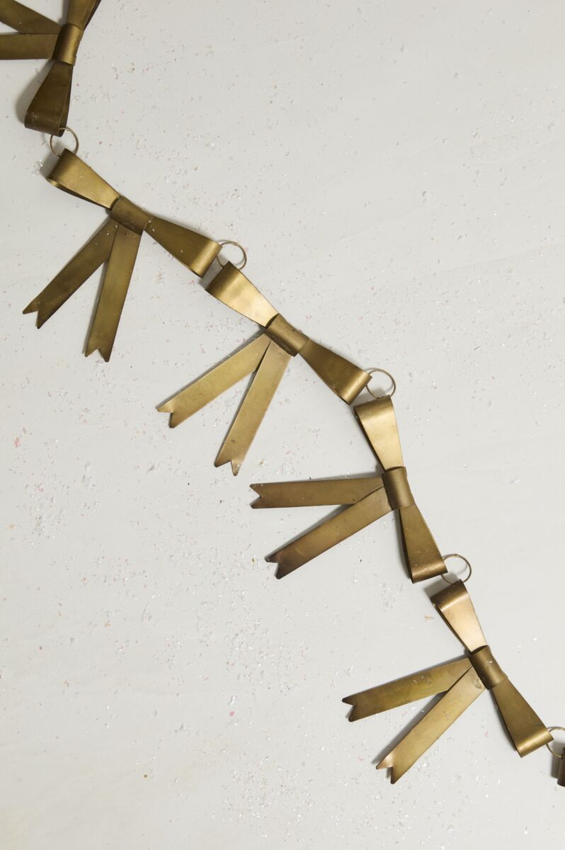 Vintage Brass Bow Garland