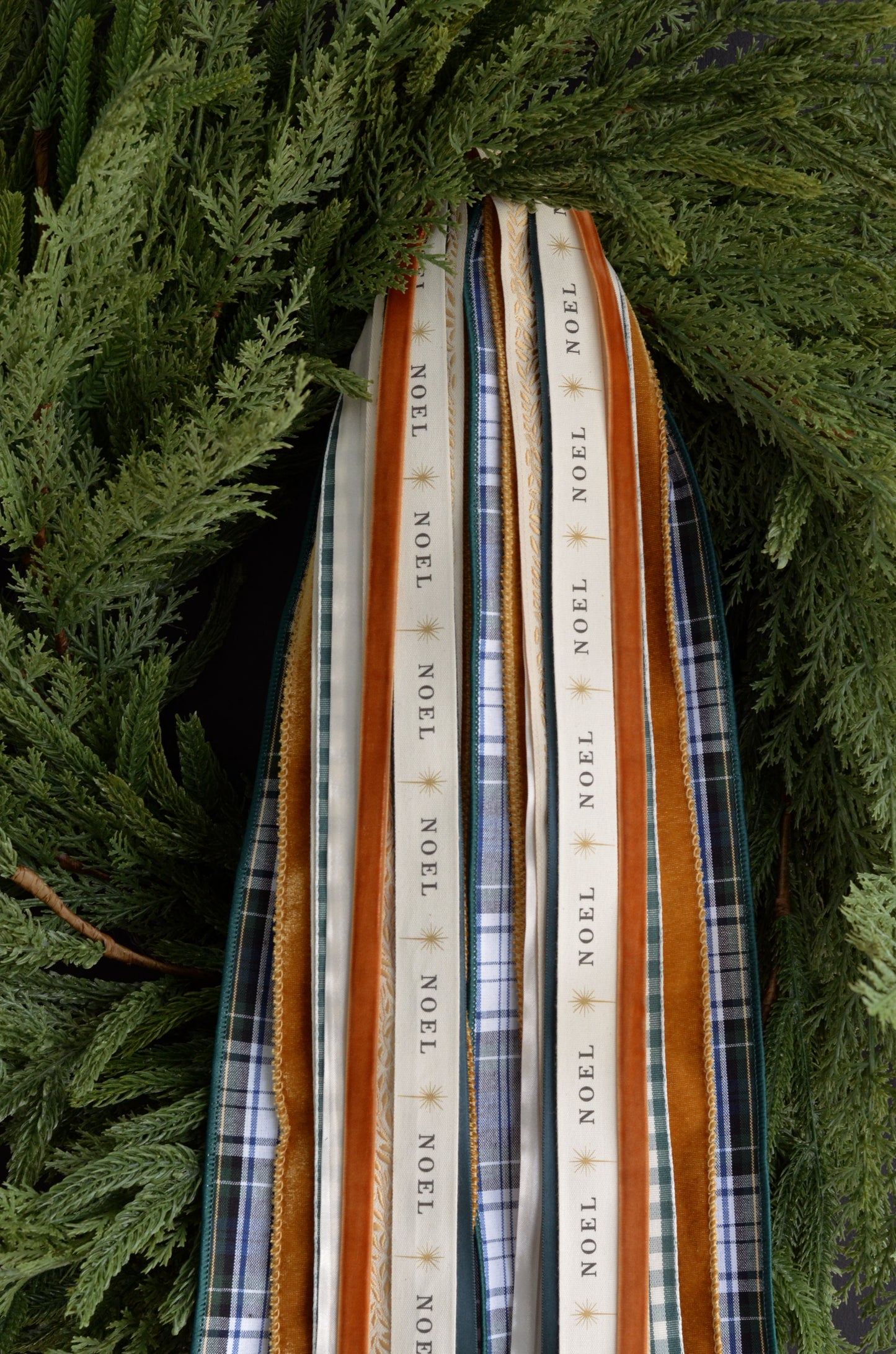 Gilded Pine Luxe Wreath Ribbons
