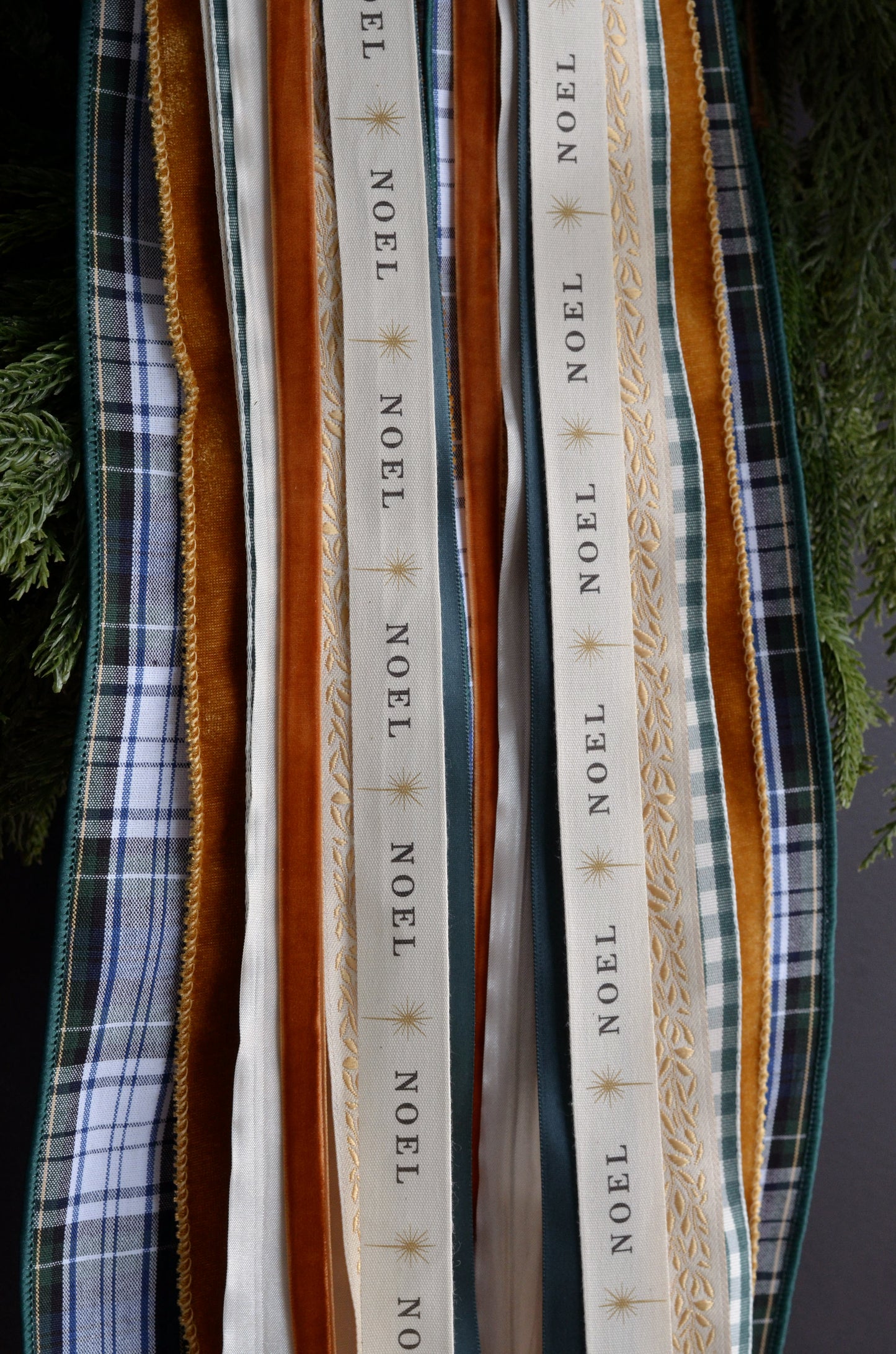 Gilded Pine Luxe Wreath Ribbons