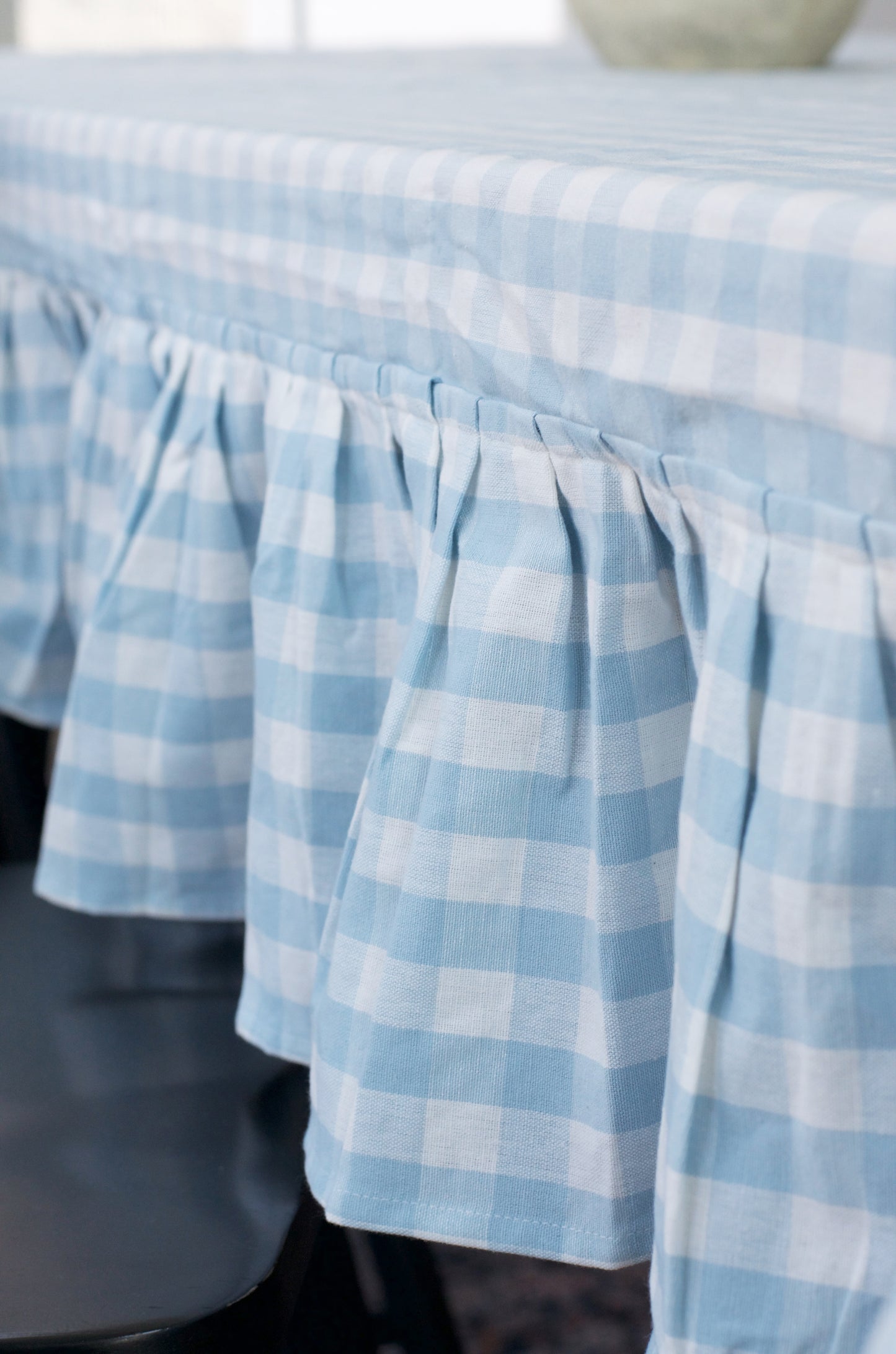 Ruffle Gingham Tablecloth