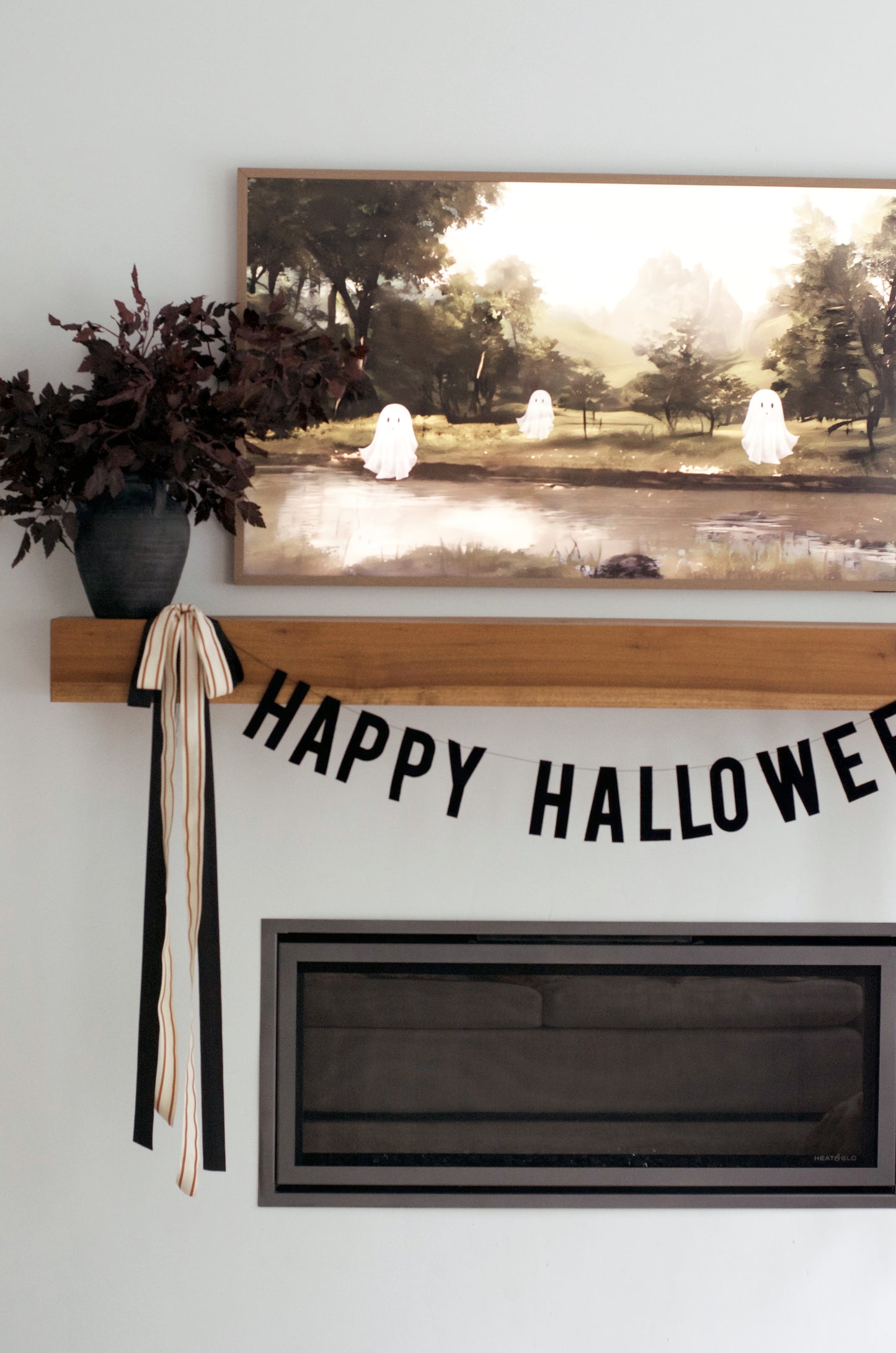 Black Velvet Happy Halloween Garland