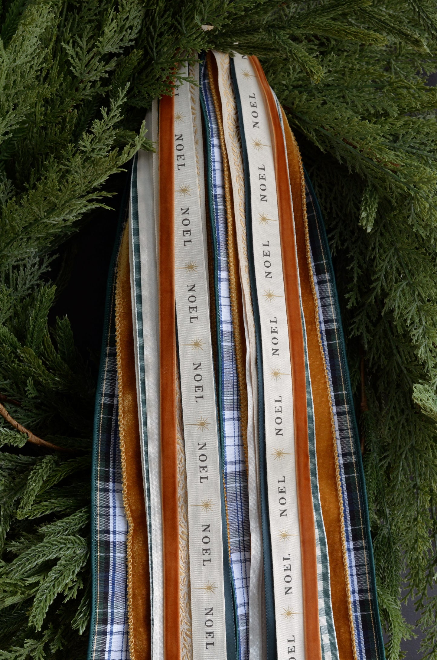 Gilded Pine Luxe Wreath Ribbons