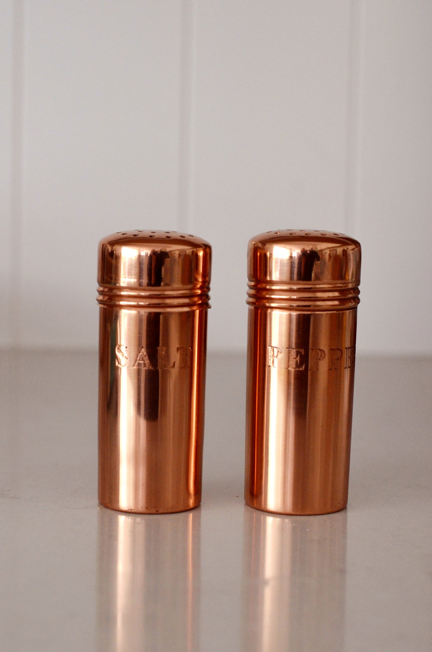 Copper Salt & Pepper Shakers