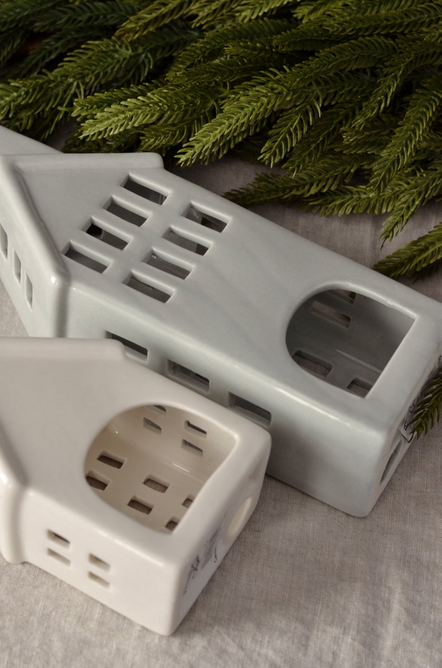 Winter Village Candle holder Set