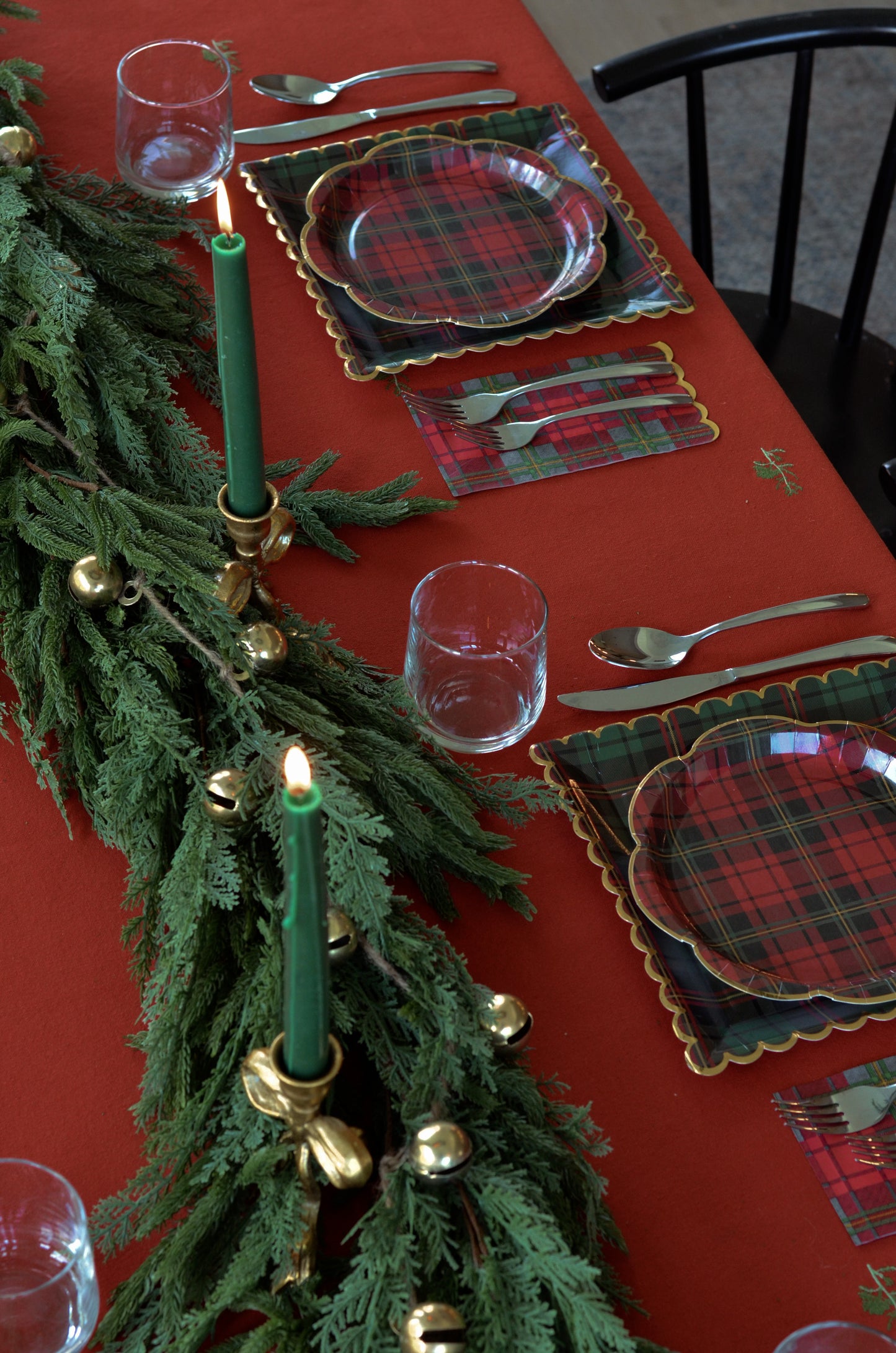 Burnt Red & Fleur Tablecloth