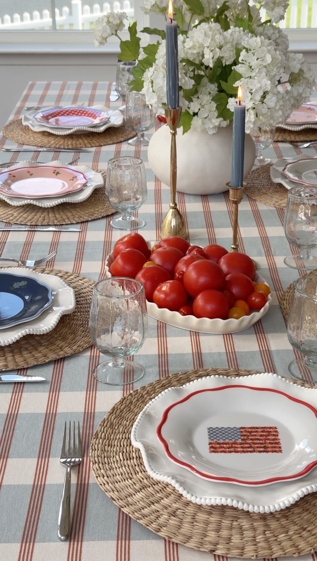 Summer Plaid Tablecloth