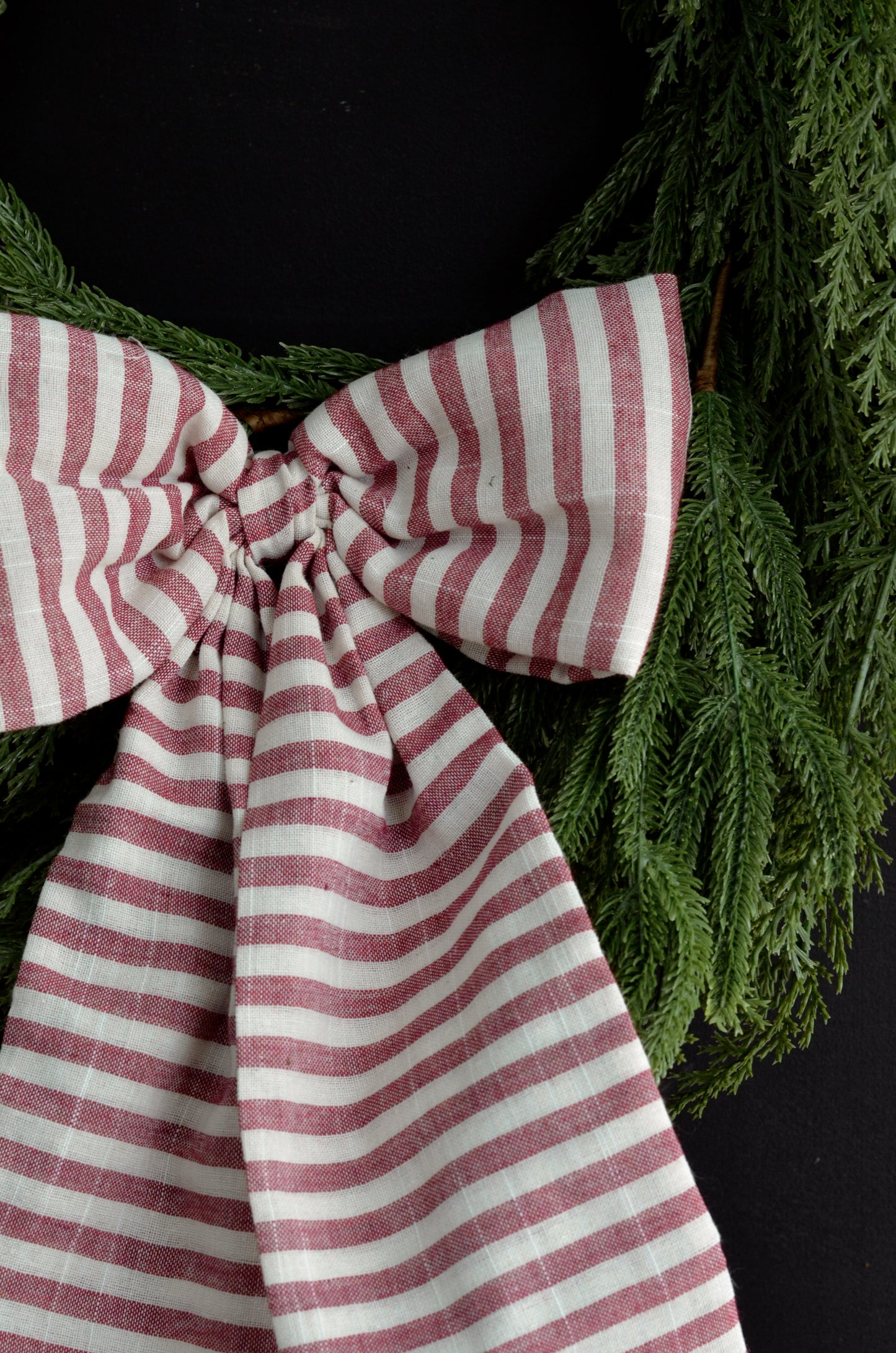 Cranberry Stripe Bow