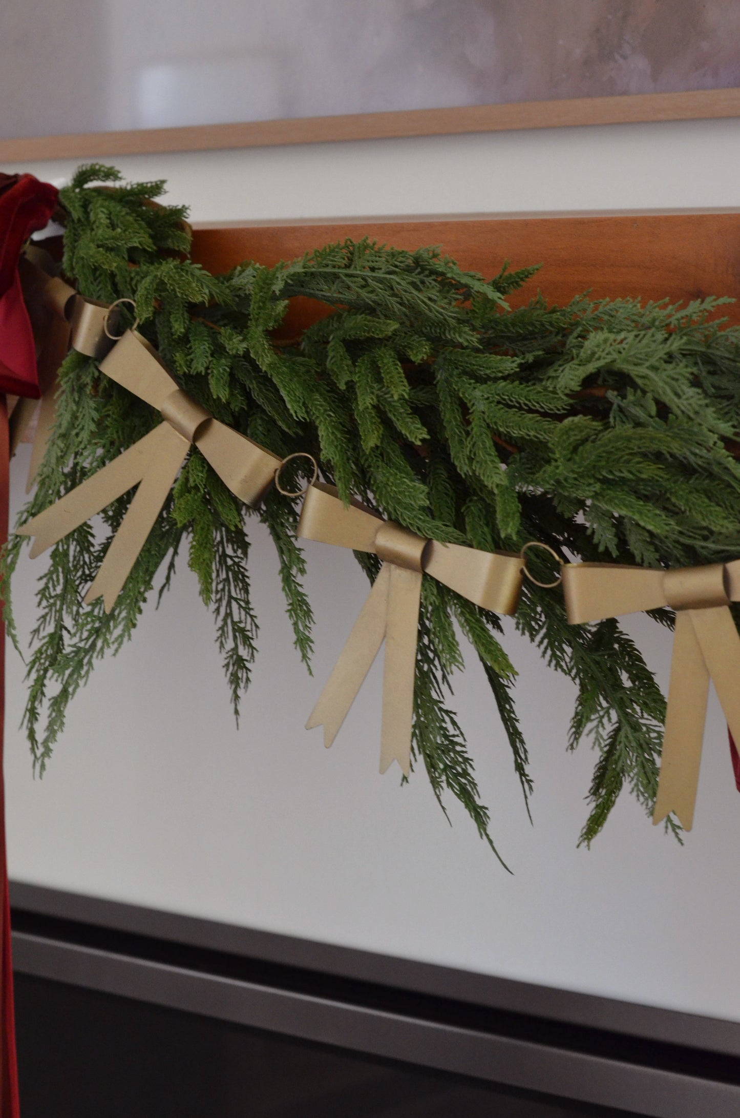 Vintage Brass Bow Garland