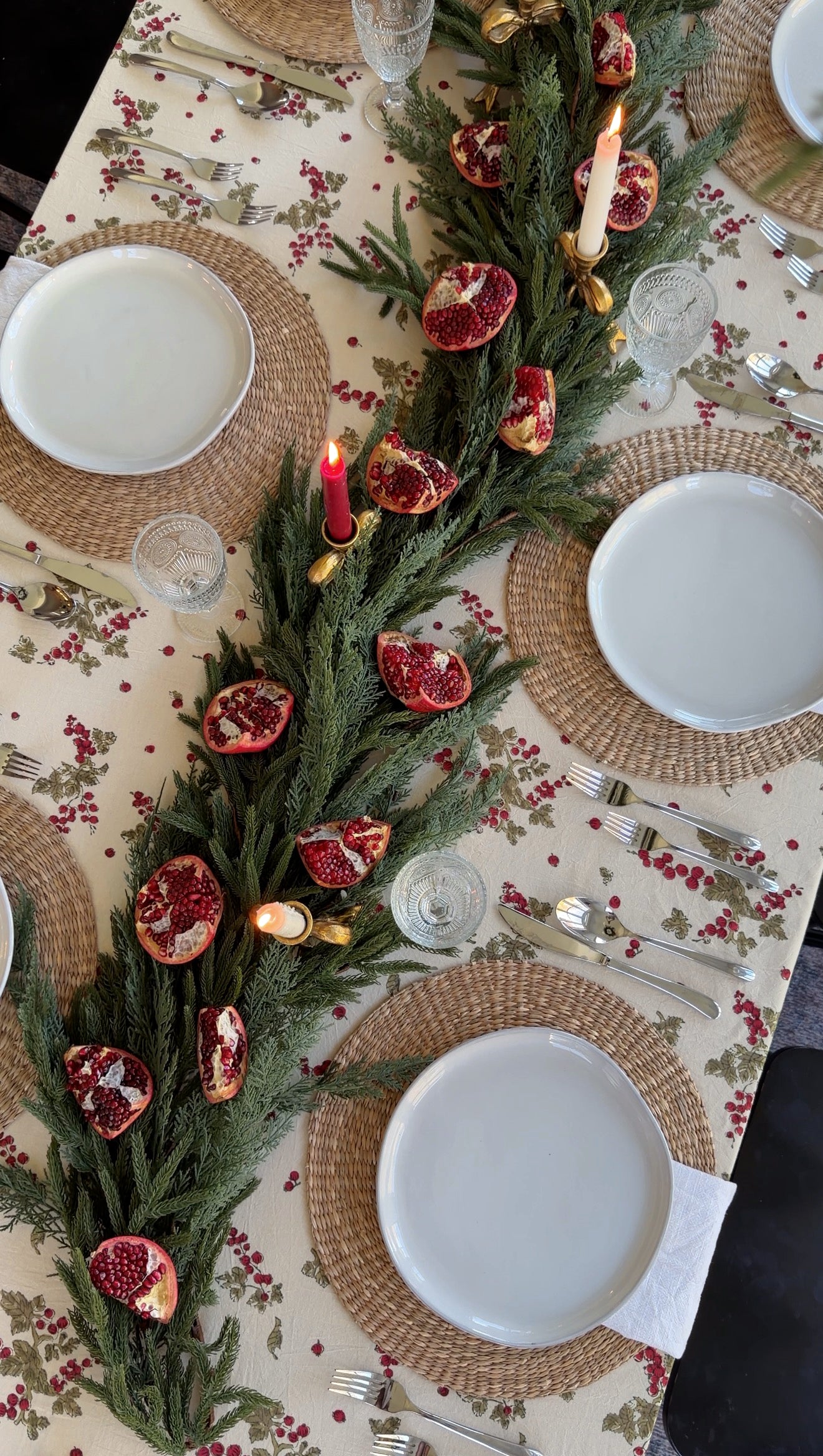 Real Touch Mixed Greenery Garland - Norfolk Pine & Cypress