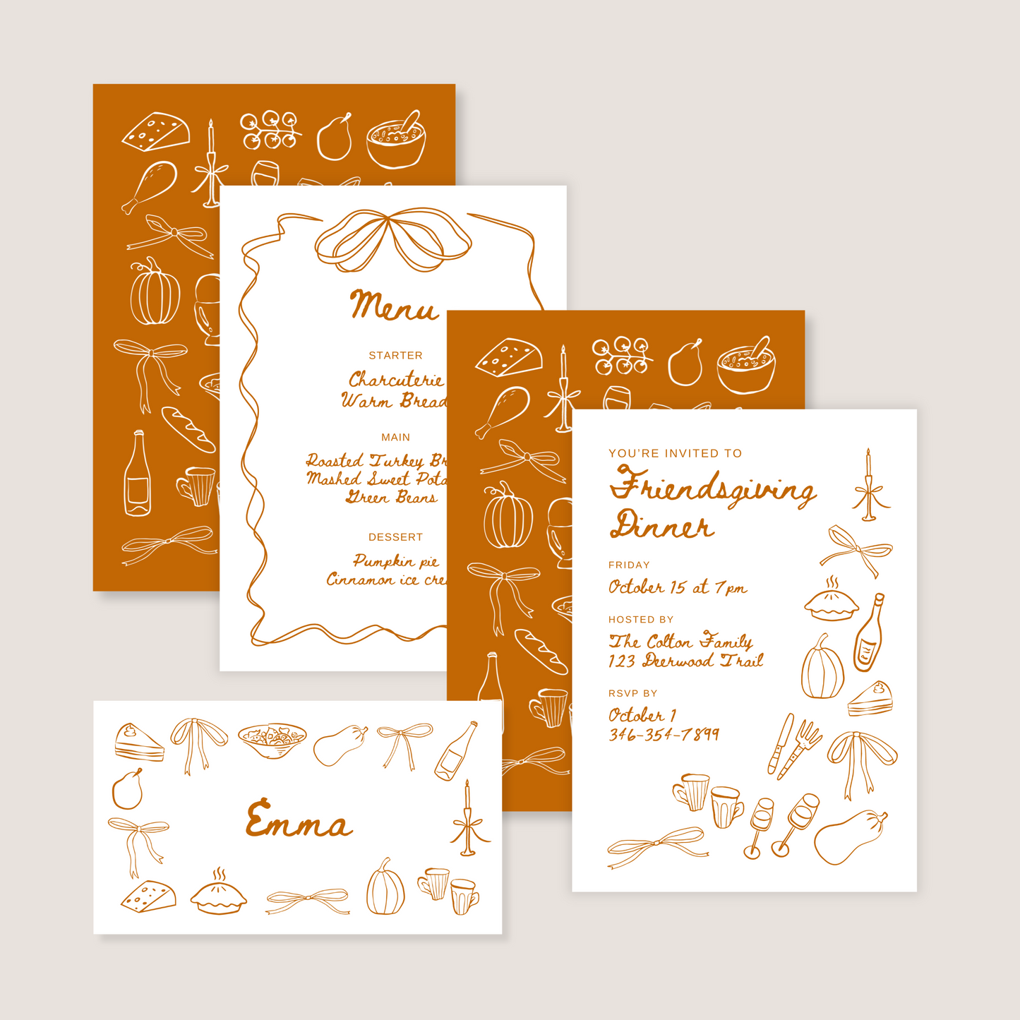 Autumn Gatherings Bundle (Printable Templates)