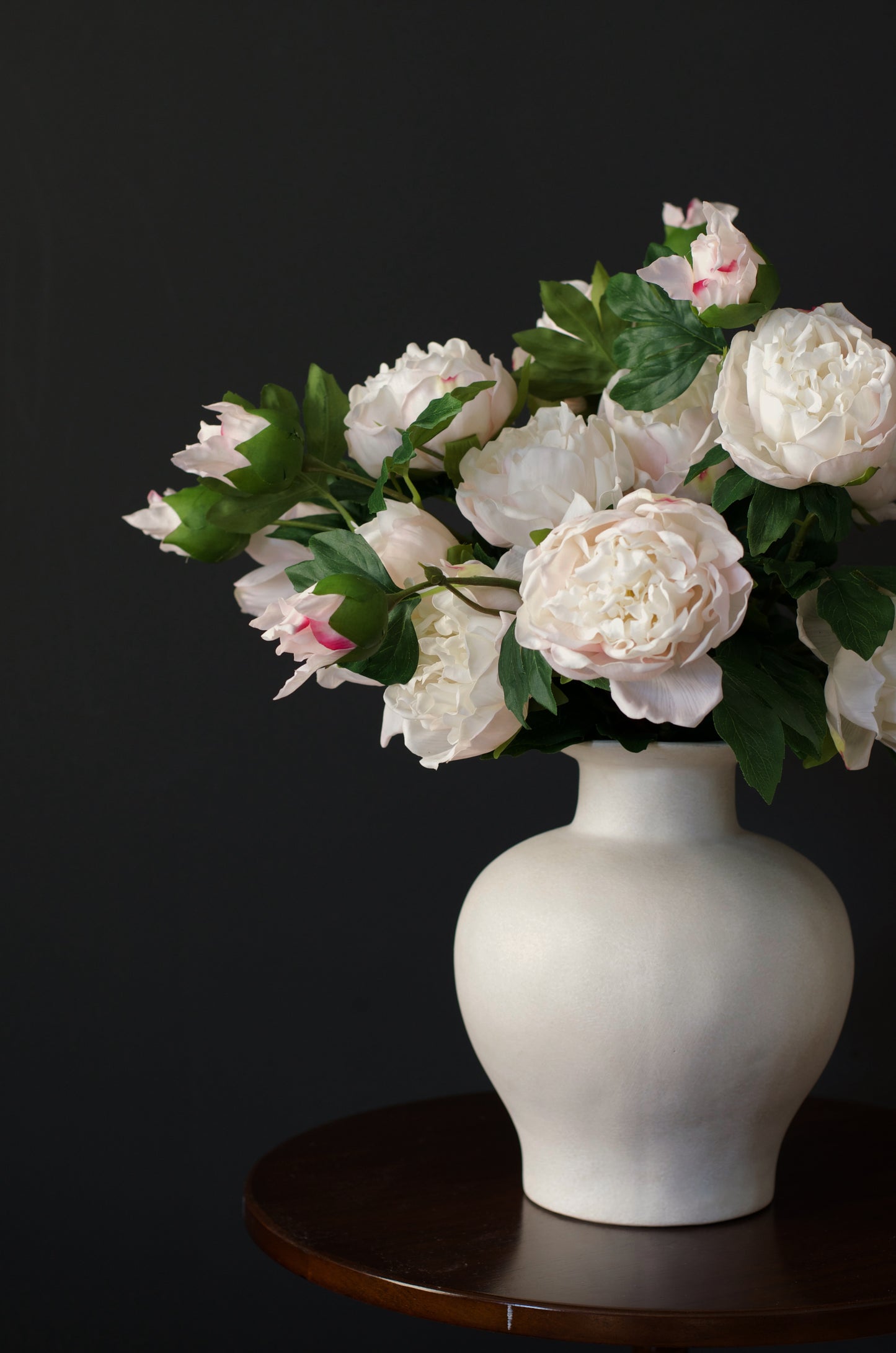 Real Touch Ivory & Blush Peony Stem 31” (Set of 3 or 6)