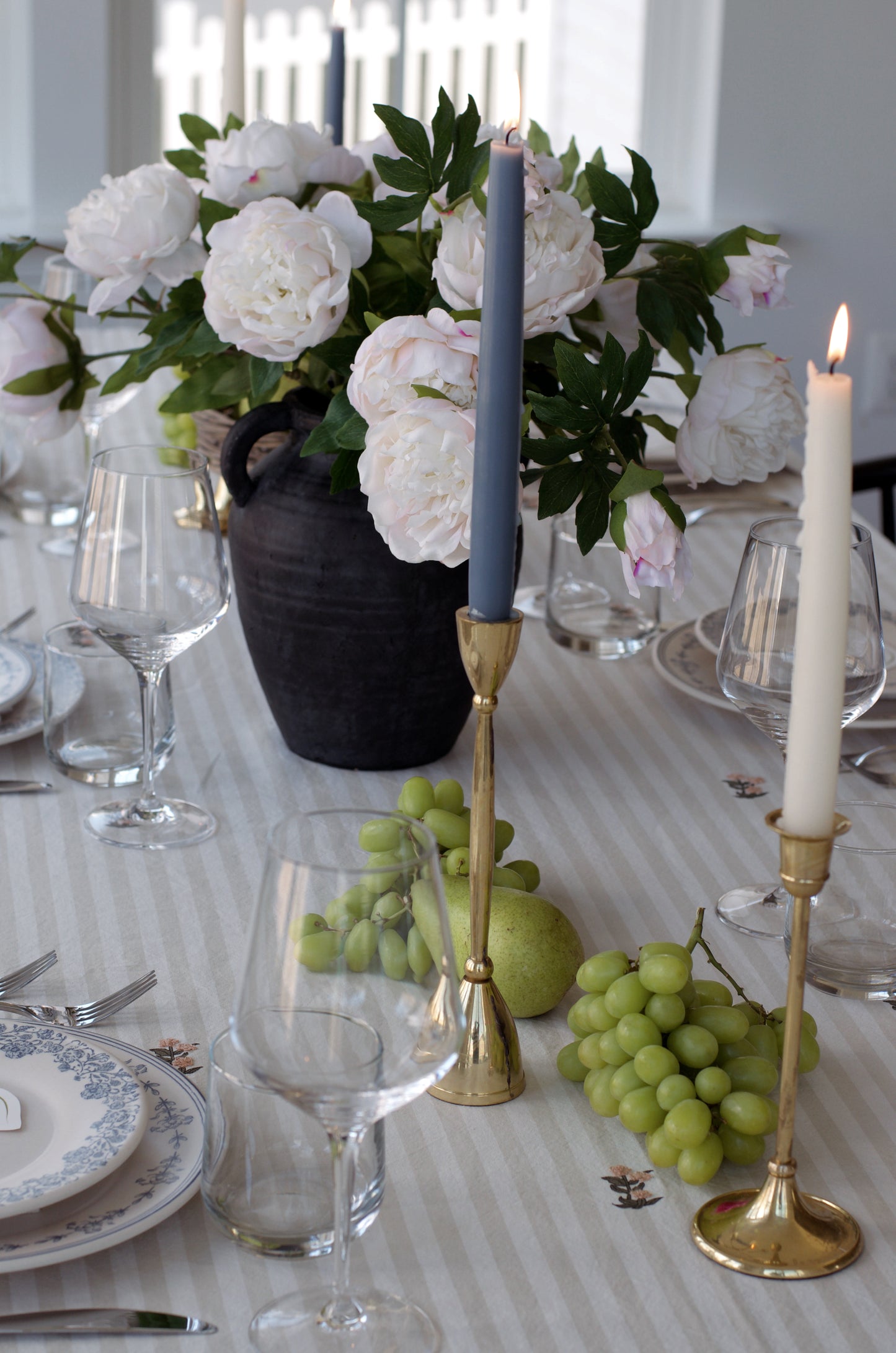 Real Touch Ivory & Blush Peony Stem 31” (Set of 3 or 6)