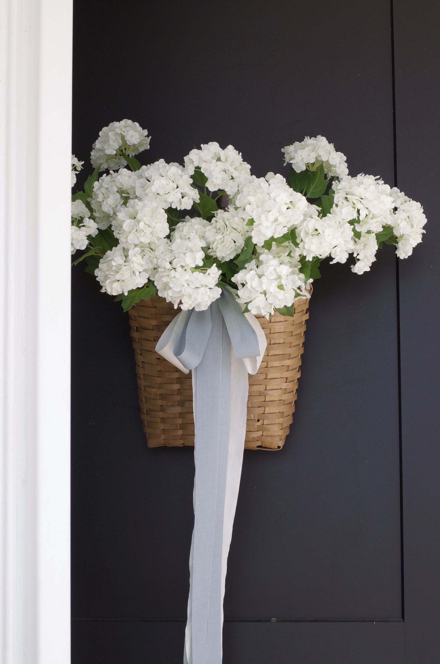 Double Bow Kit - Blue Linen & Ivory Faux Silk