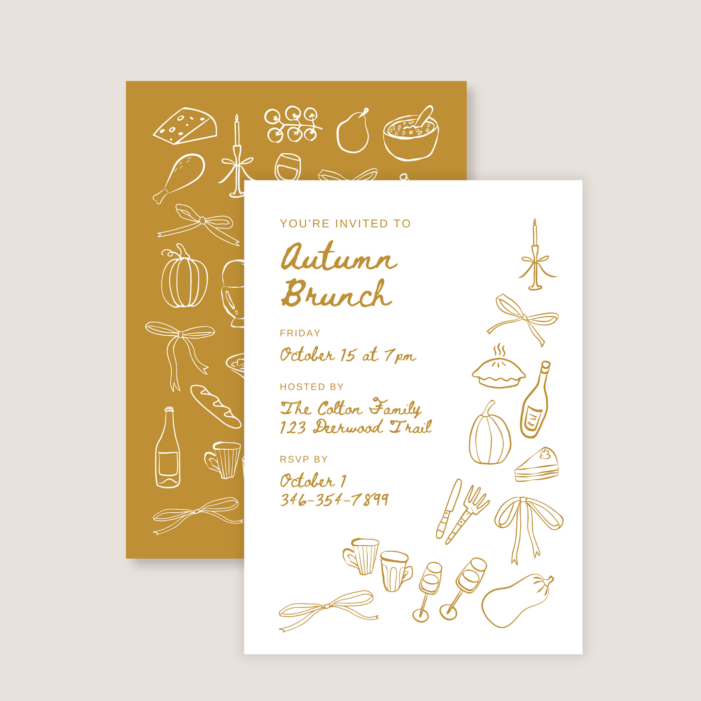 Autumn Invitation (Printable Template)