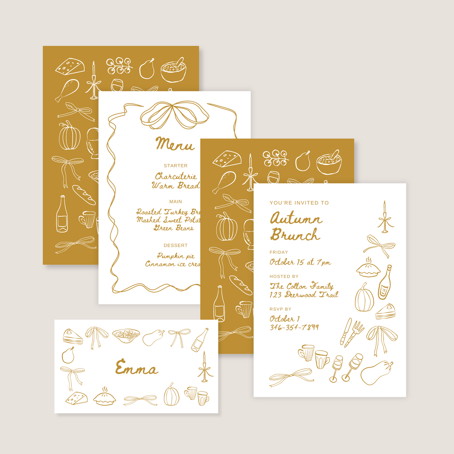 Autumn Gatherings Bundle (Printable Templates)