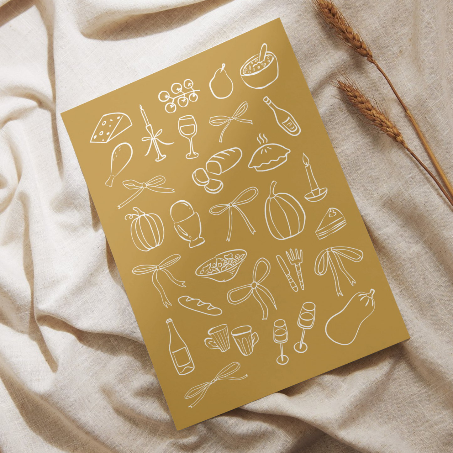 Autumn Bow Menu (Printable Template)