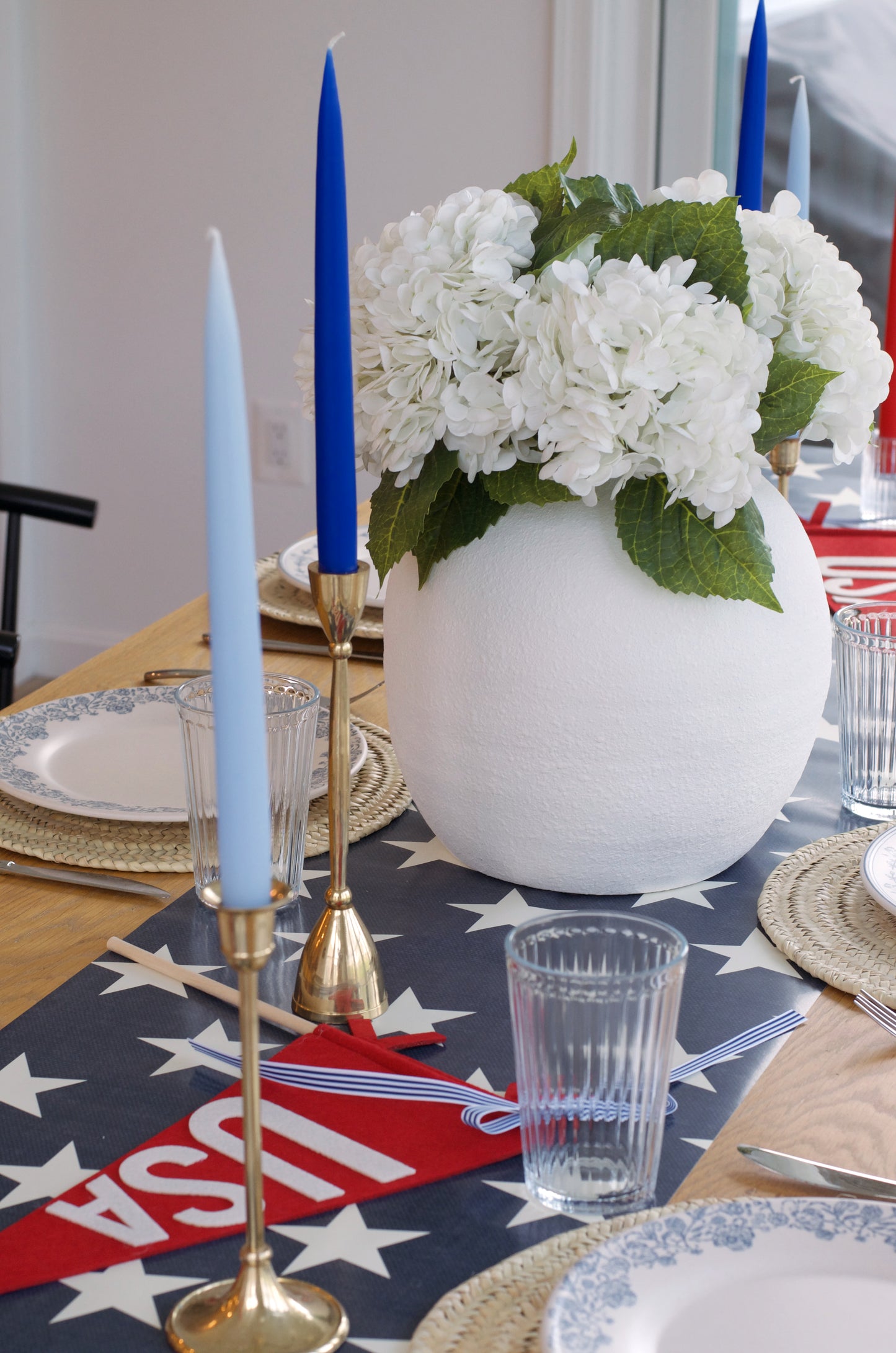 Blue Star Paper Table Runner