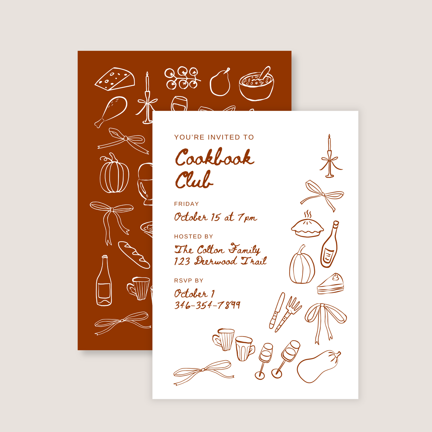 Autumn Invitation (Printable Template)
