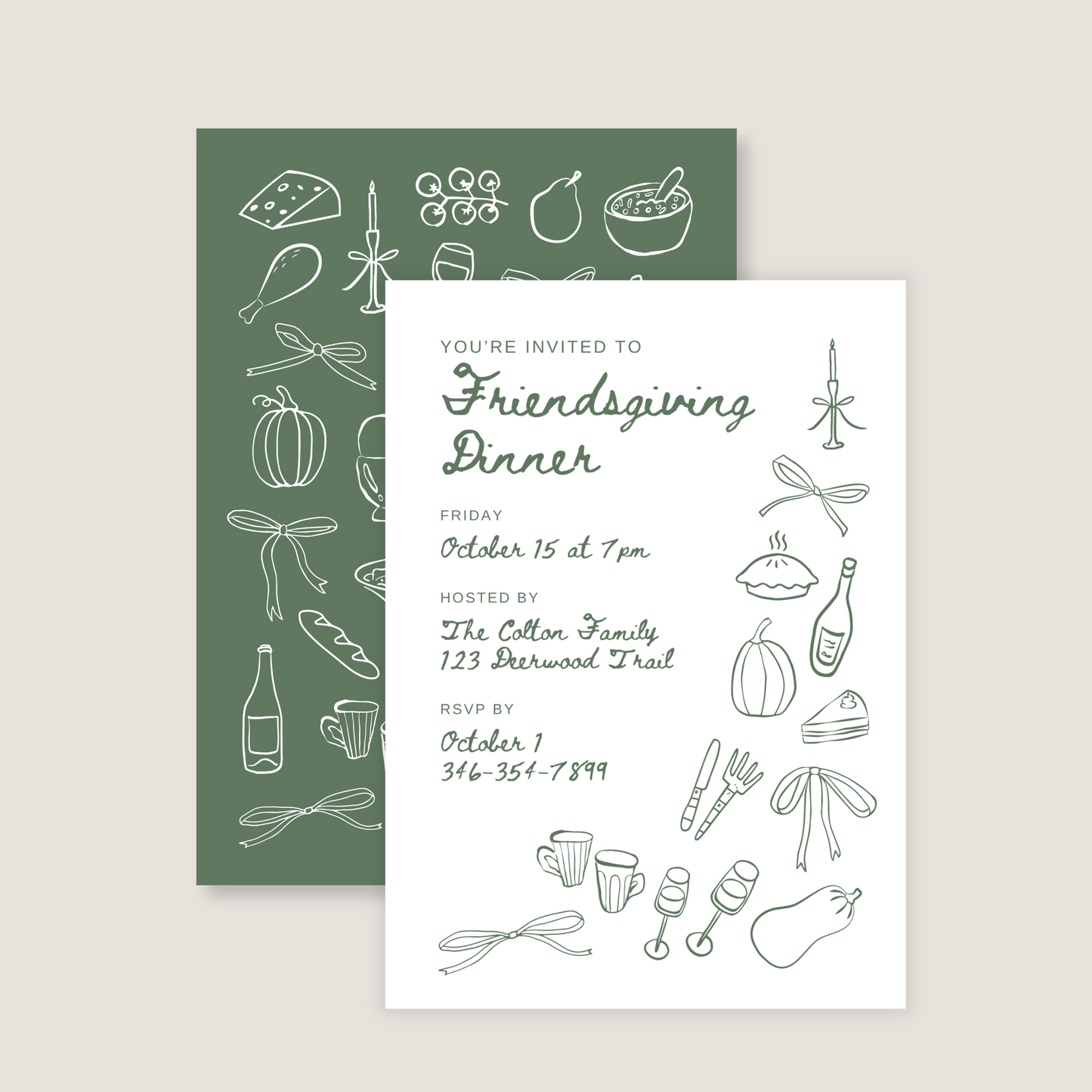 Autumn Invitation (Printable Template)