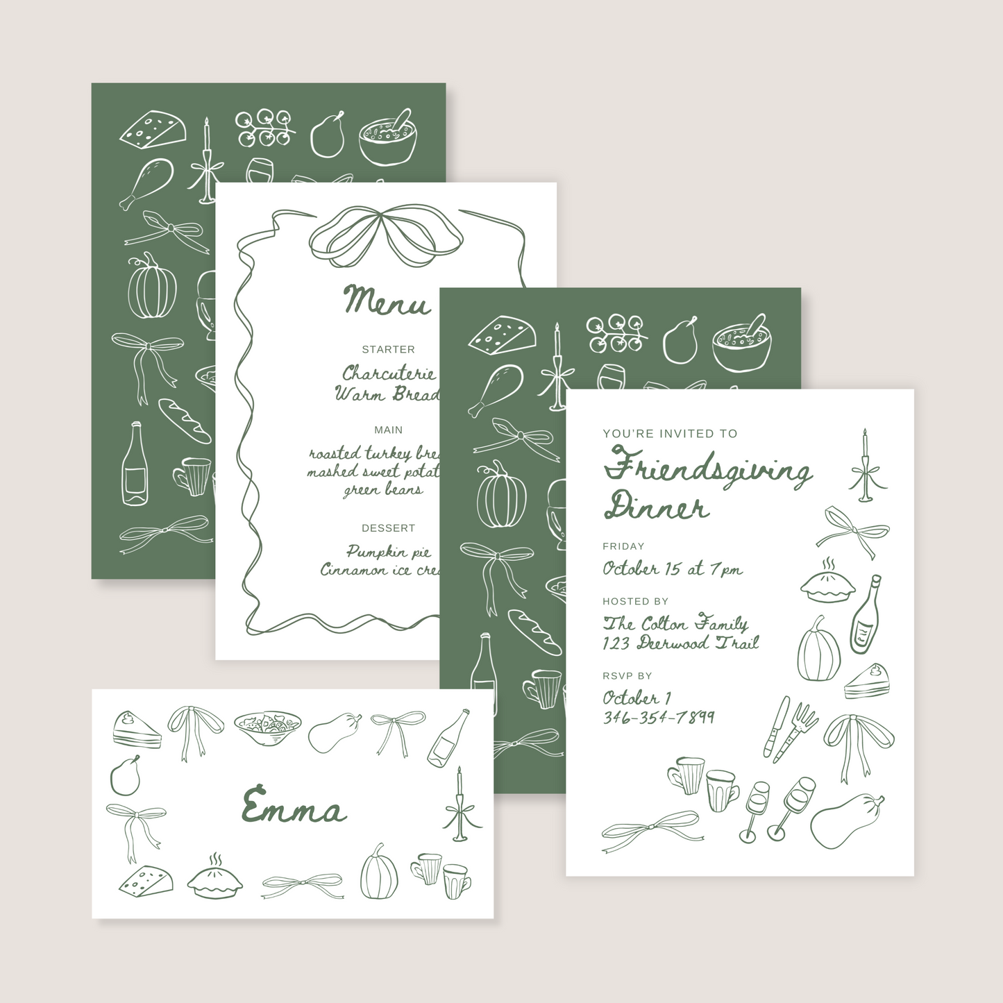 Autumn Gatherings Bundle (Printable Templates)