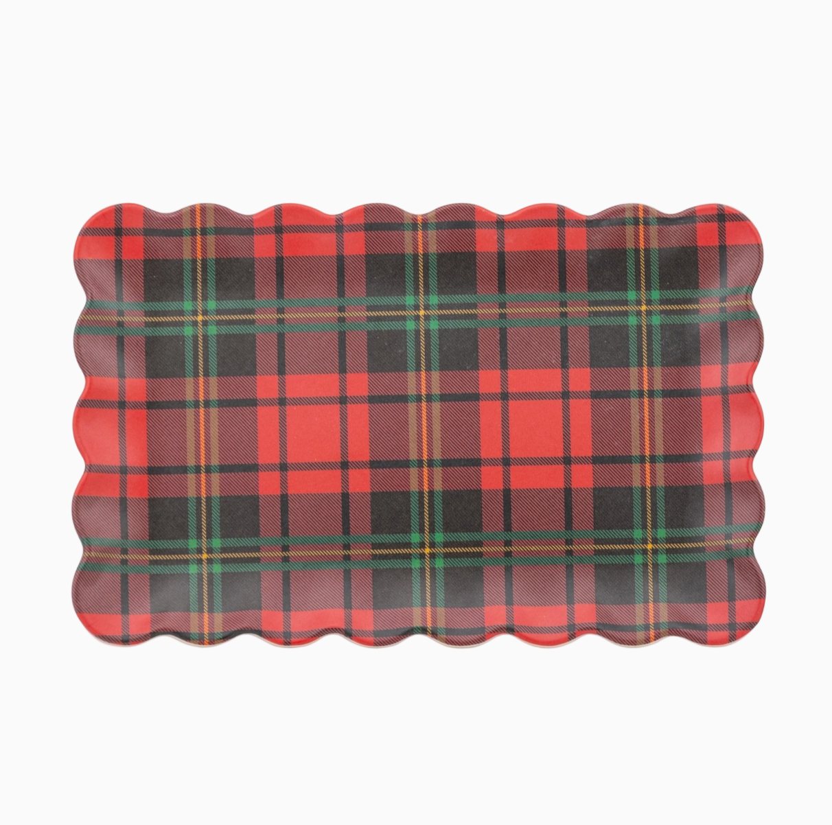 Plaid Scallop Mini Tray