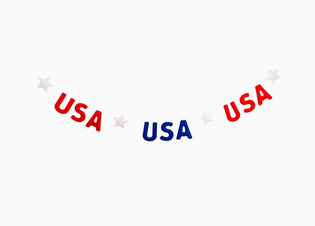 USA Felt Garland