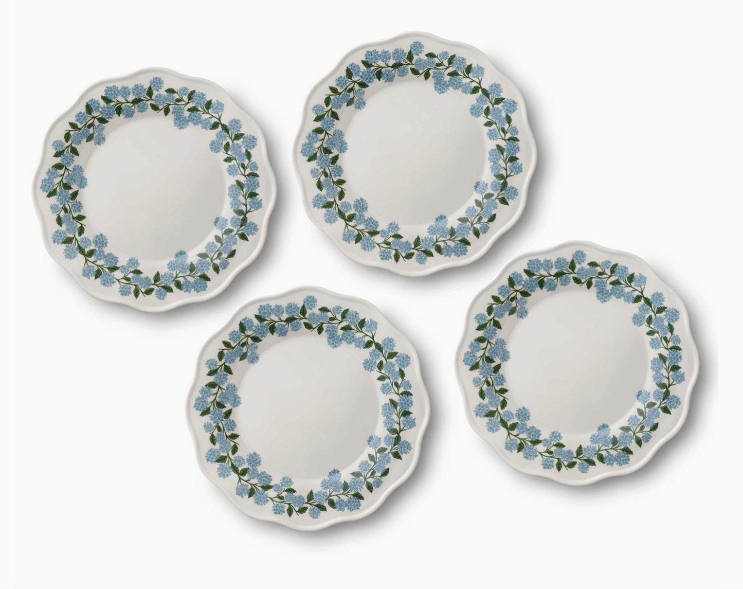 Hydrangea Melamine Dinner Plates (Set of 4)