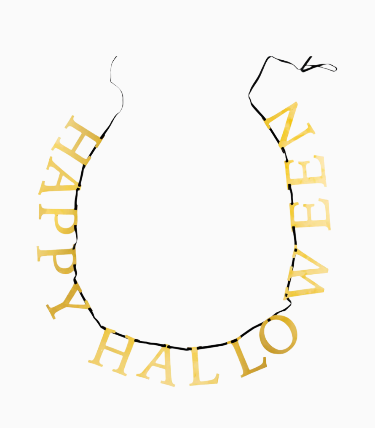 Gold Metal Happy Halloween Garland