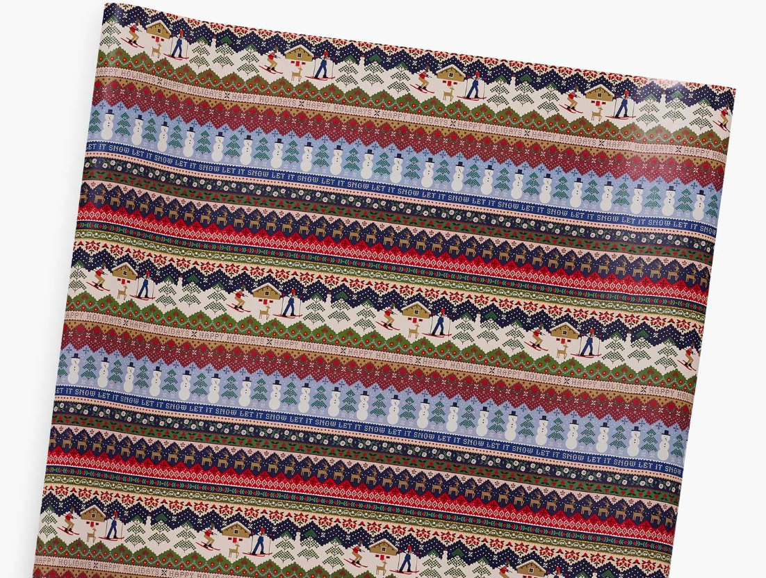 Ski Chalet Wrapping Paper Roll