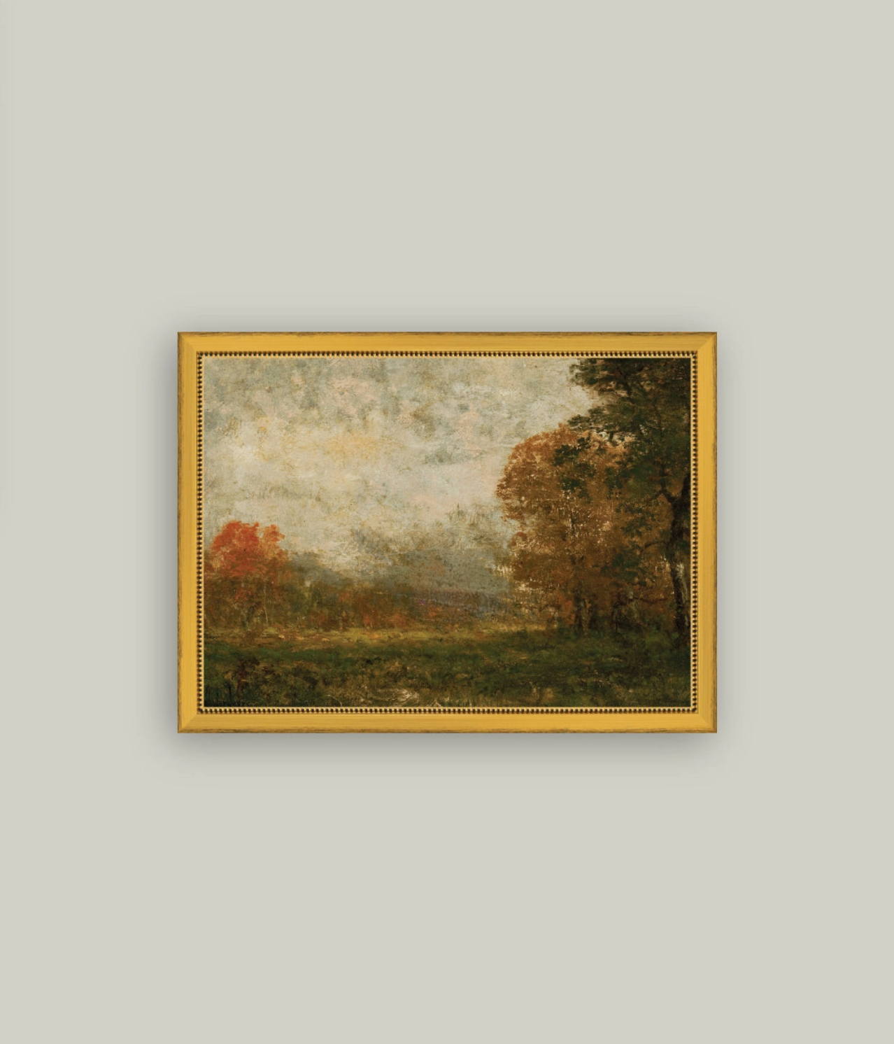 Autumn Trees Vintage Framed Art - 15" x 11"
