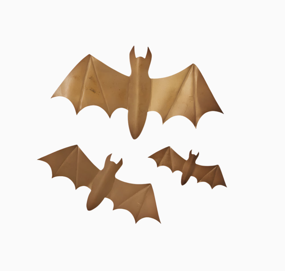 Distressed Gold Wall Bats
