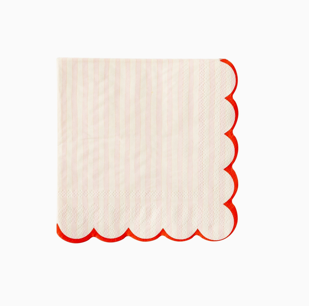 pink stripe cocktail napkin