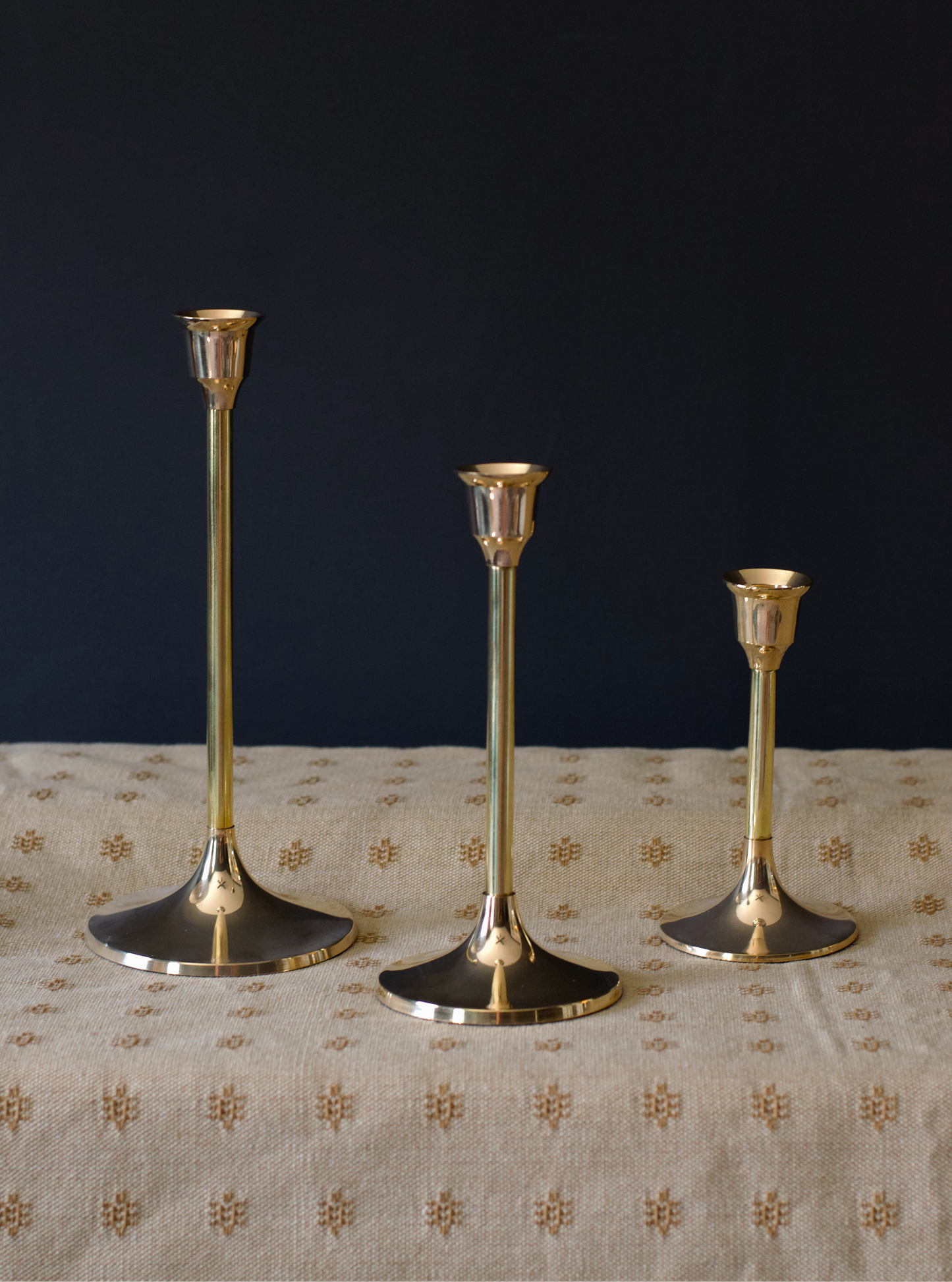 Brass Candlesticks (Set of 3)