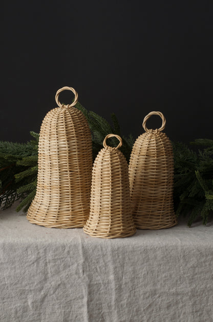 Rattan Bells Set of 3