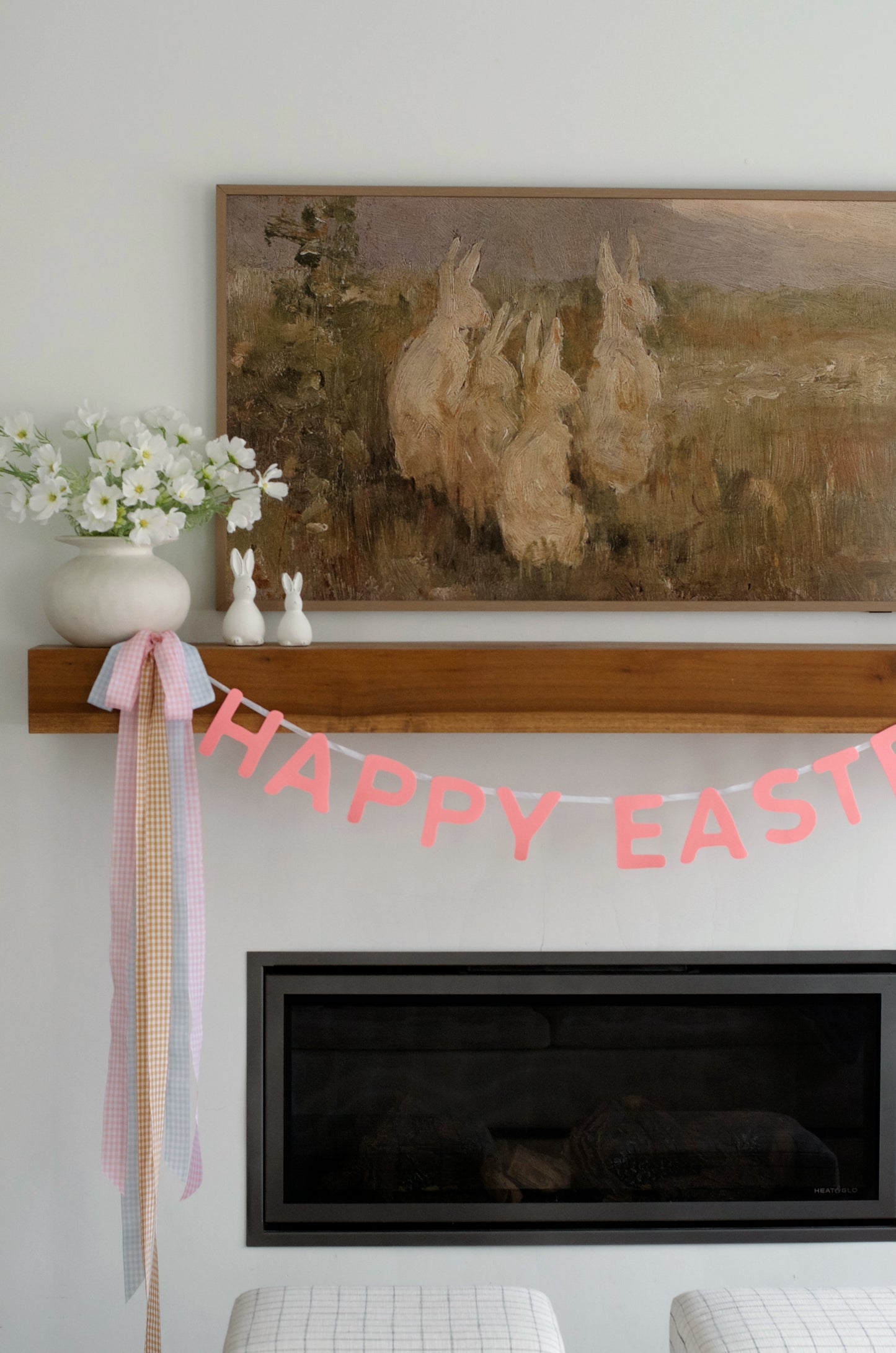 Pink Happy Easter Garland