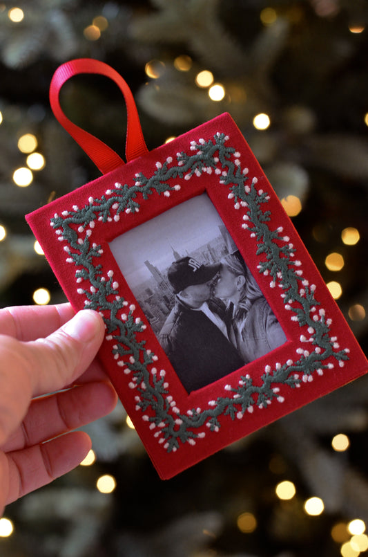 Embroidered Frame Ornament