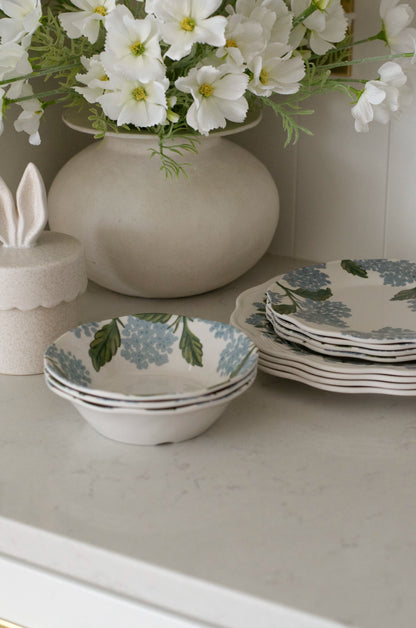 Hydrangea Melamine Bowls (Set of 4)