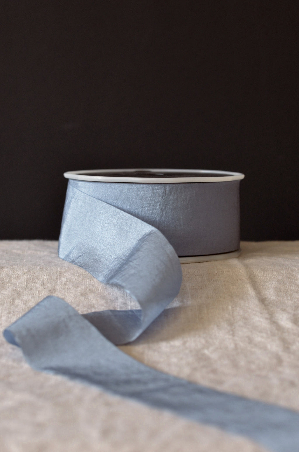 1.5" Slate Faux Silk Ribbon - 50 yards