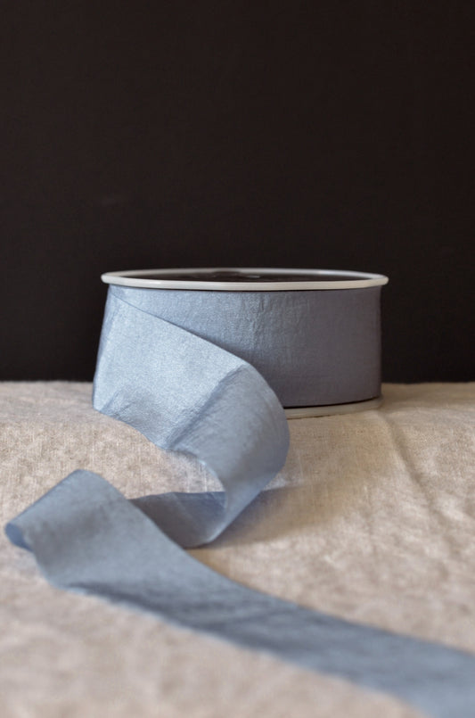 1.5" Slate Faux Silk Ribbon - 50 yards