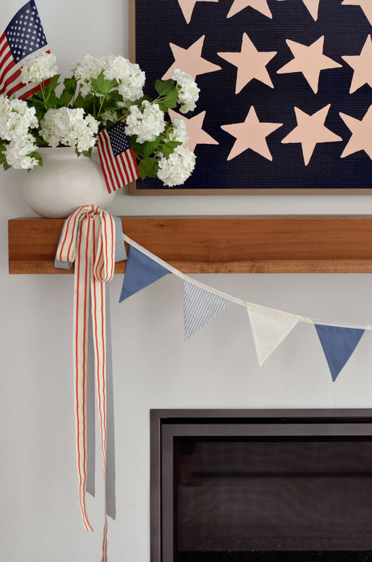 Blue Striped Pennant Garland (BACKORDER)