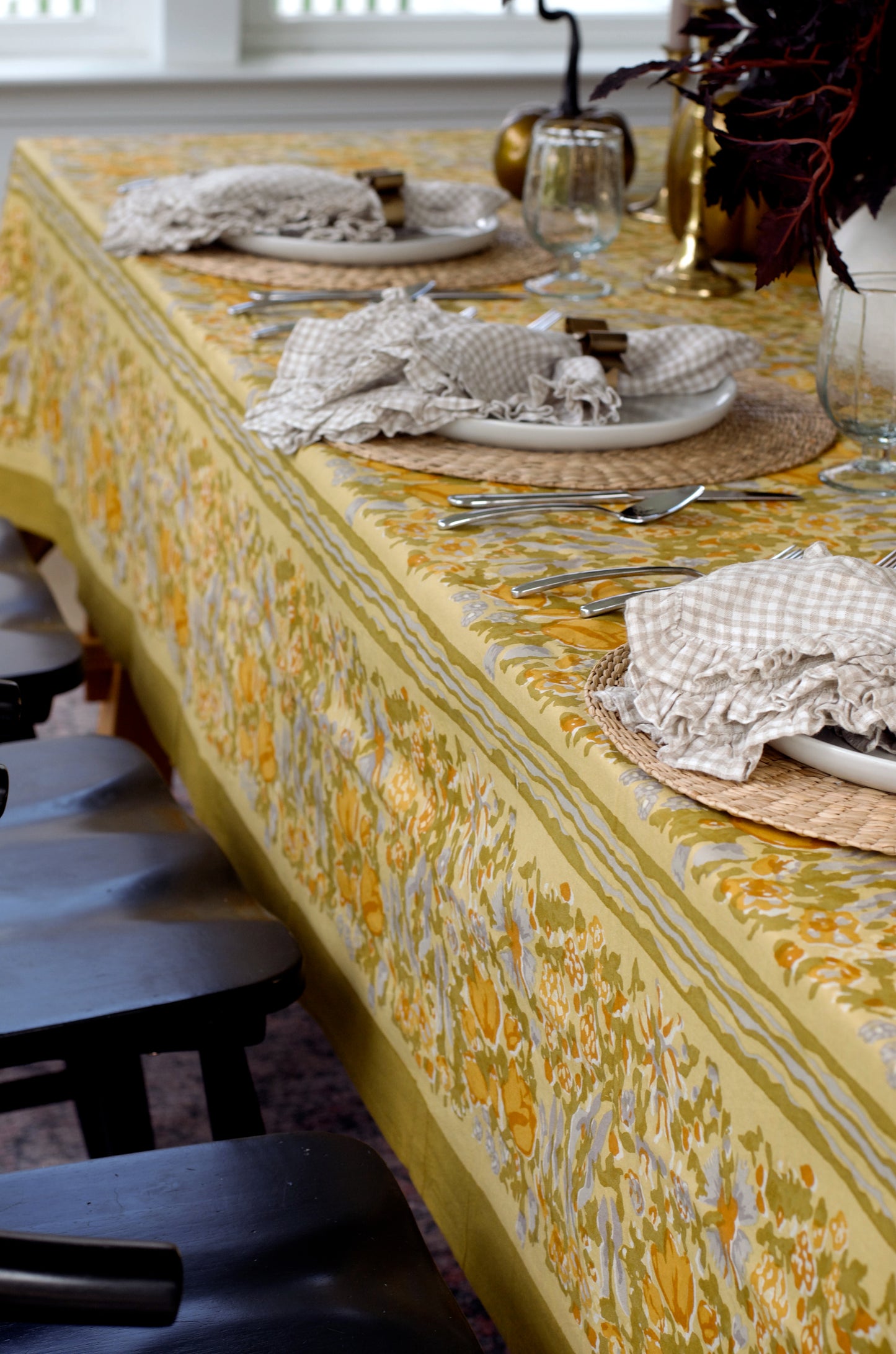 Jardin Mustard Tablecloth